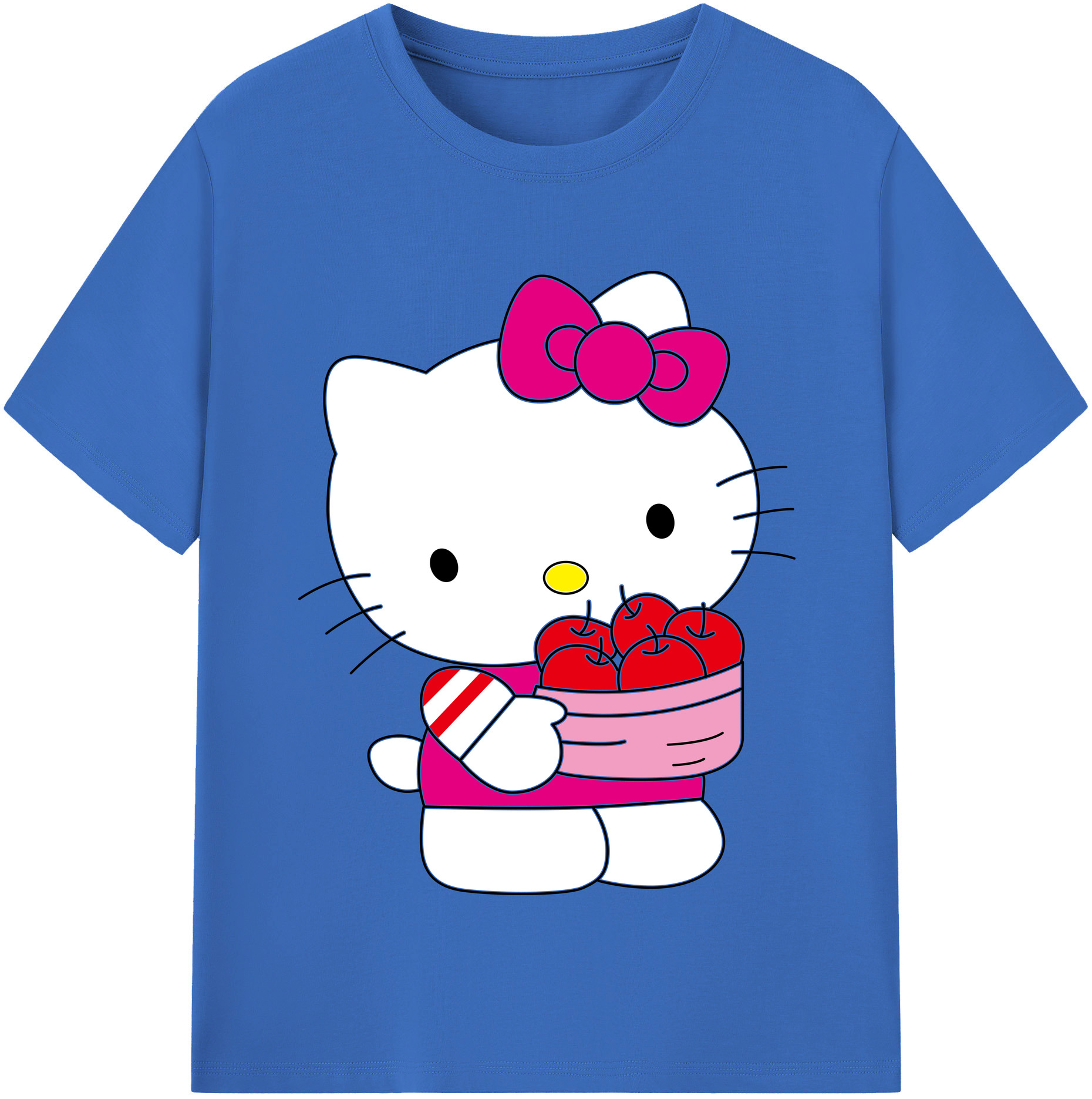 （画像用） Hello Kitty ハローキティ 綿100％半袖Tシャツ（フロントプリント）