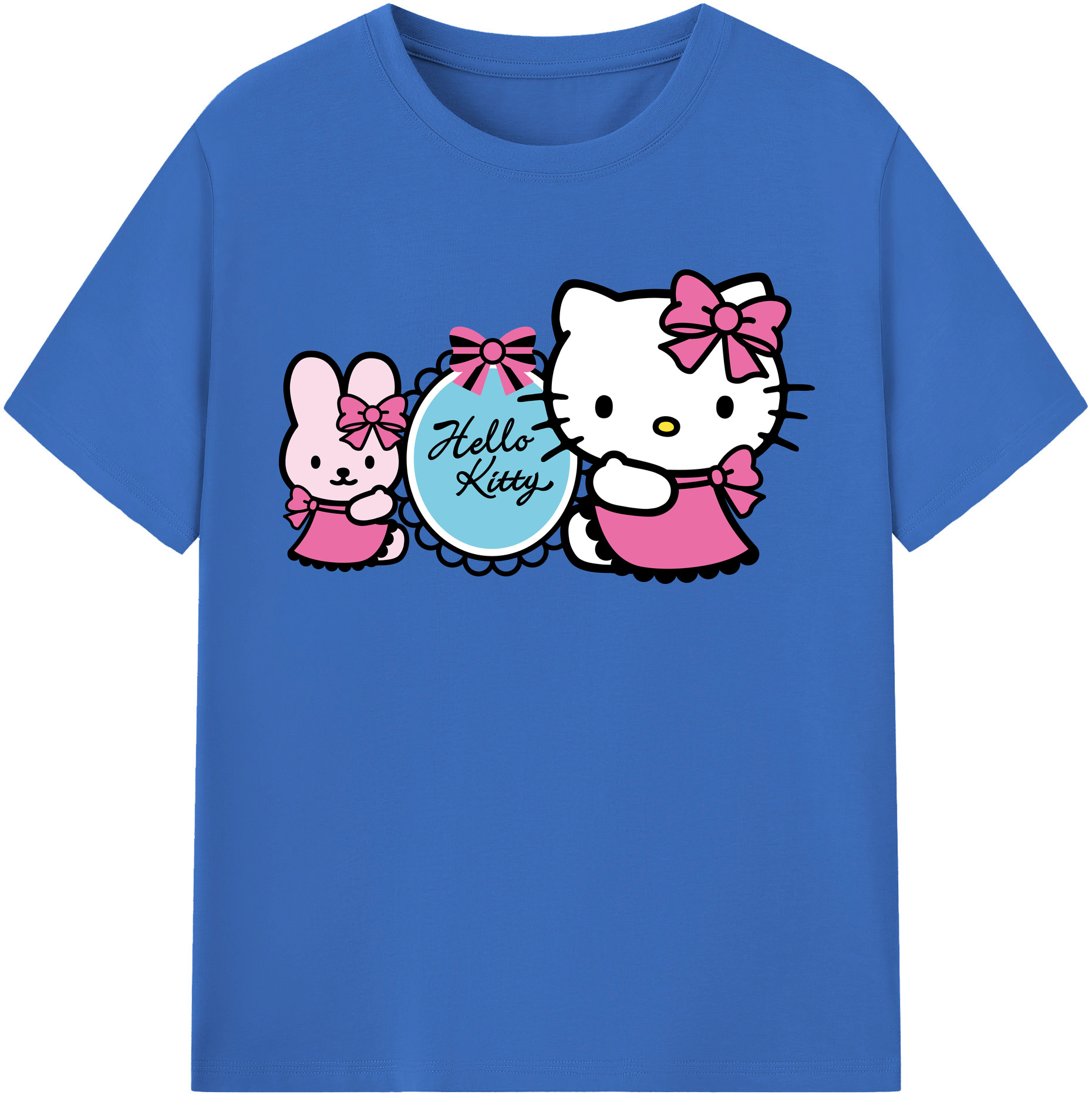 （画像用） Hello Kitty ハローキティ 綿100％半袖Tシャツ（フロントプリント）