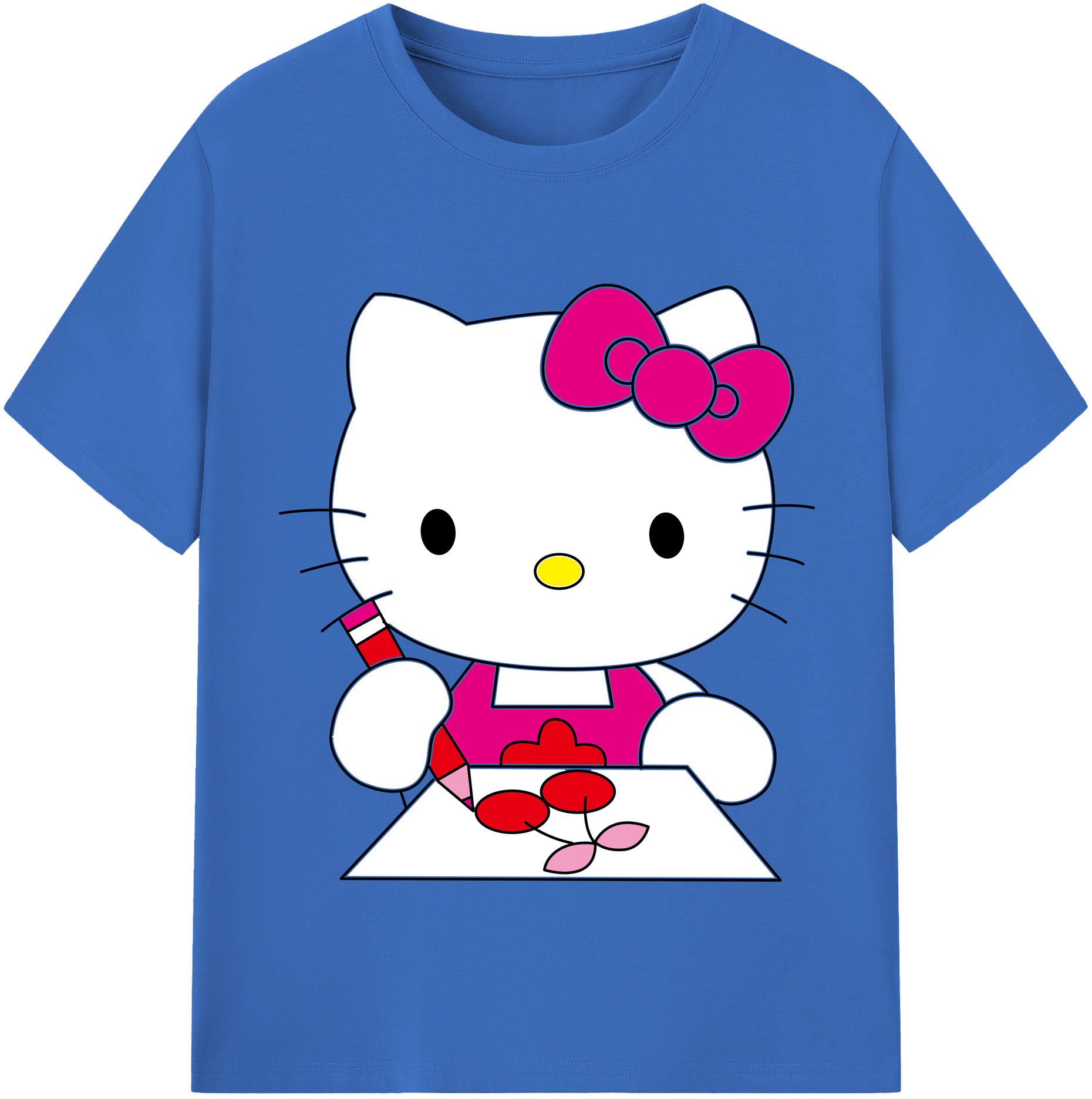 （画像用） Hello Kitty ハローキティ 綿100％半袖Tシャツ（フロントプリント）