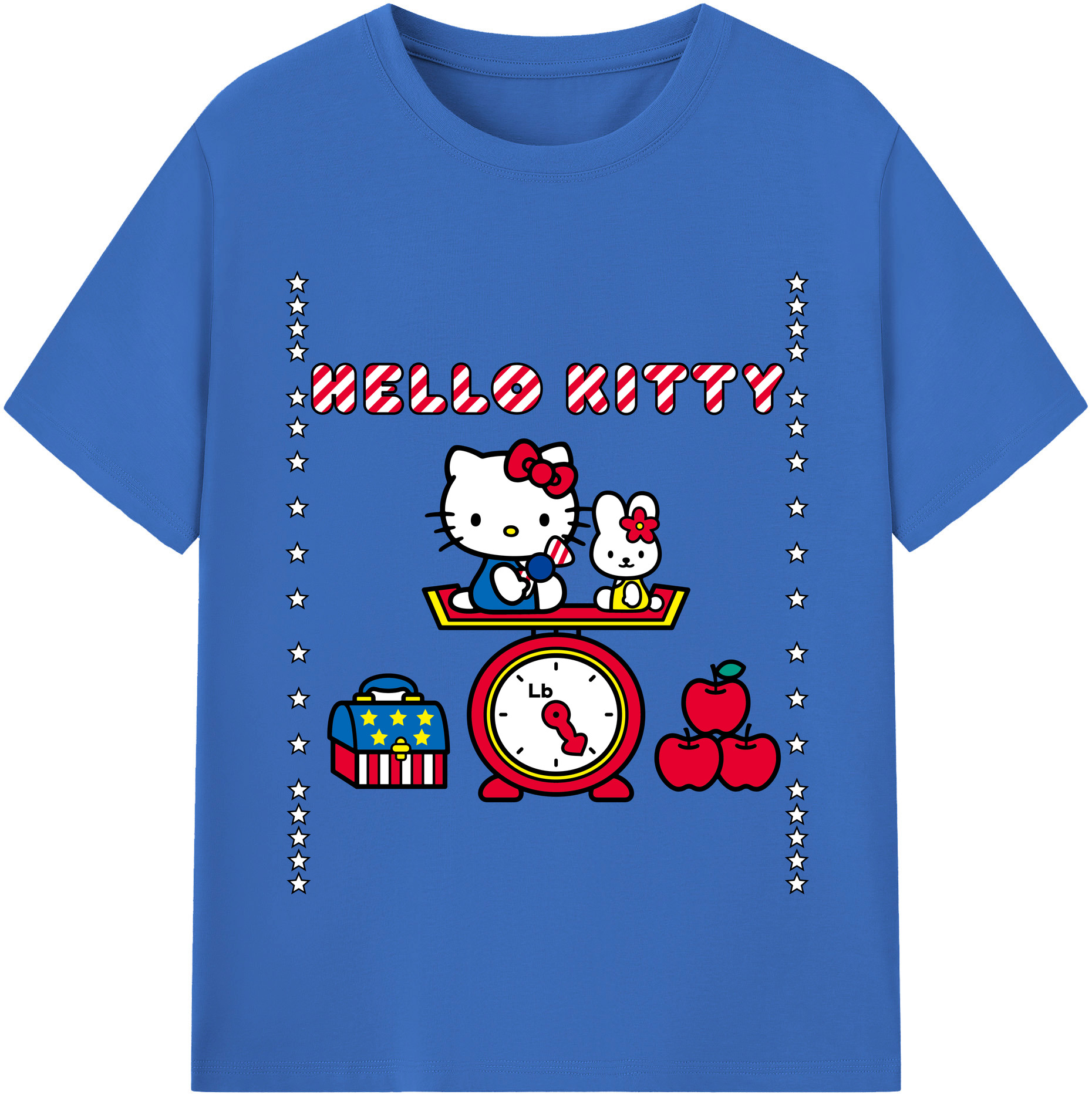 （画像用） Hello Kitty ハローキティ 綿100％半袖Tシャツ（フロントプリント）