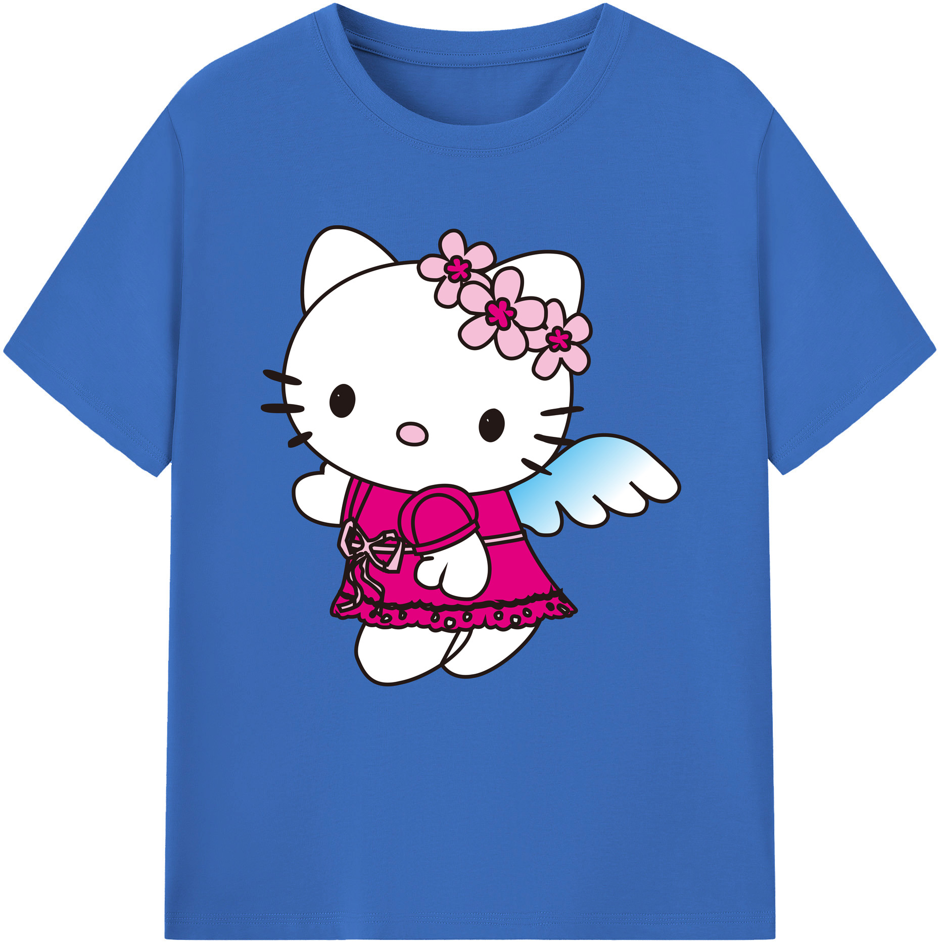 （画像用） Hello Kitty ハローキティ 綿100％半袖Tシャツ（フロントプリント）