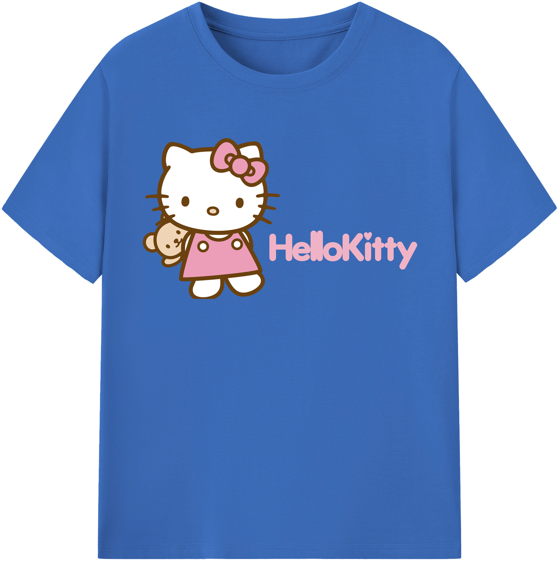 （画像用） Hello Kitty ハローキティ 綿100％半袖Tシャツ（フロントプリント）