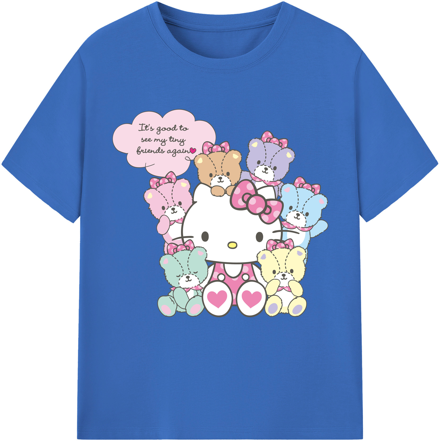 （画像用） Hello Kitty ハローキティ 綿100％半袖Tシャツ（フロントプリント）