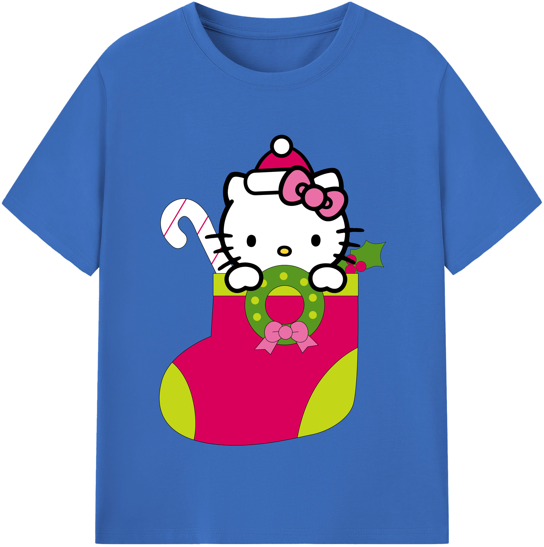 （画像用） Hello Kitty ハローキティ 綿100％半袖Tシャツ（フロントプリント）