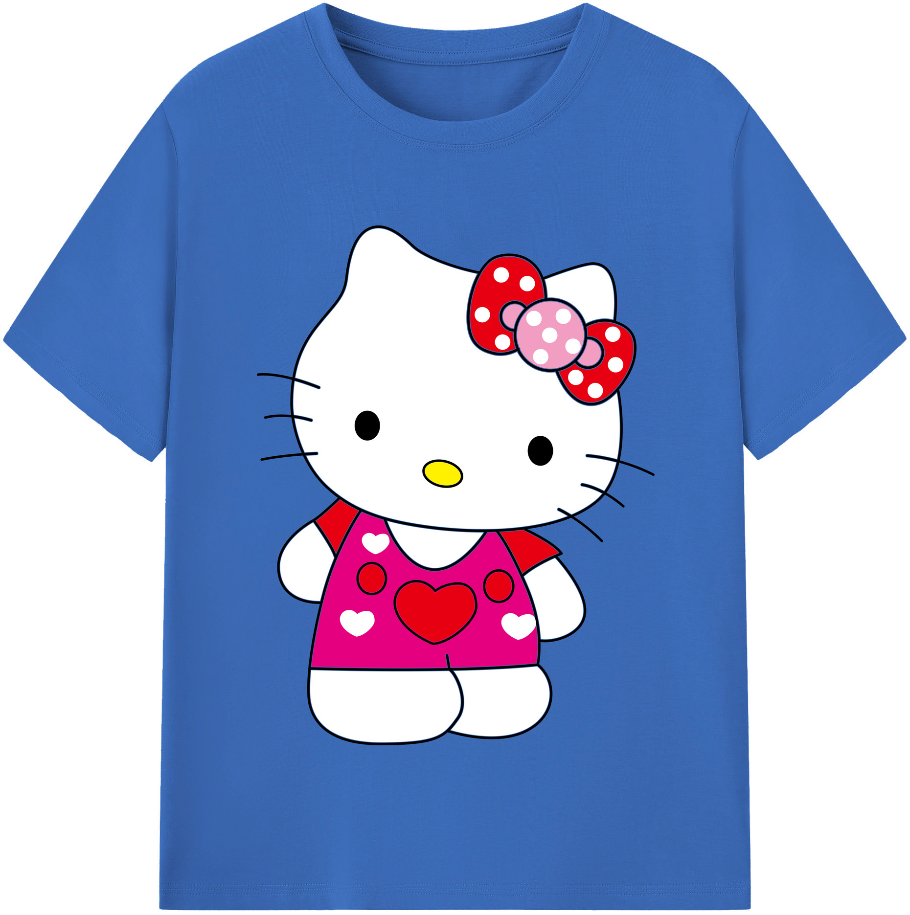 （画像用） Hello Kitty ハローキティ 綿100％半袖Tシャツ（フロントプリント）