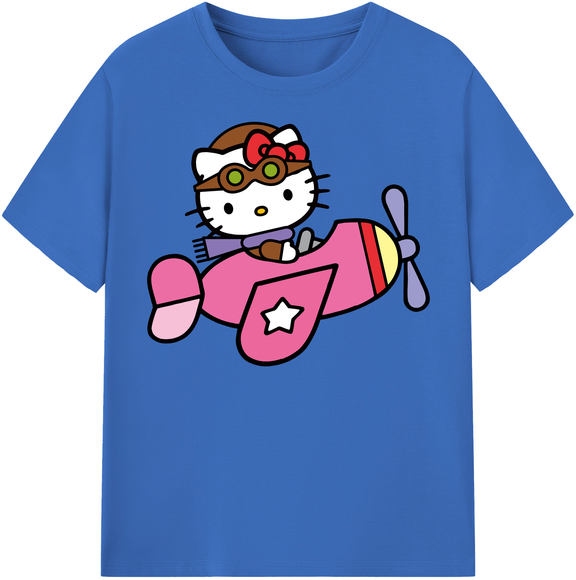 （画像用） Hello Kitty ハローキティ 綿100％半袖Tシャツ（フロントプリント）