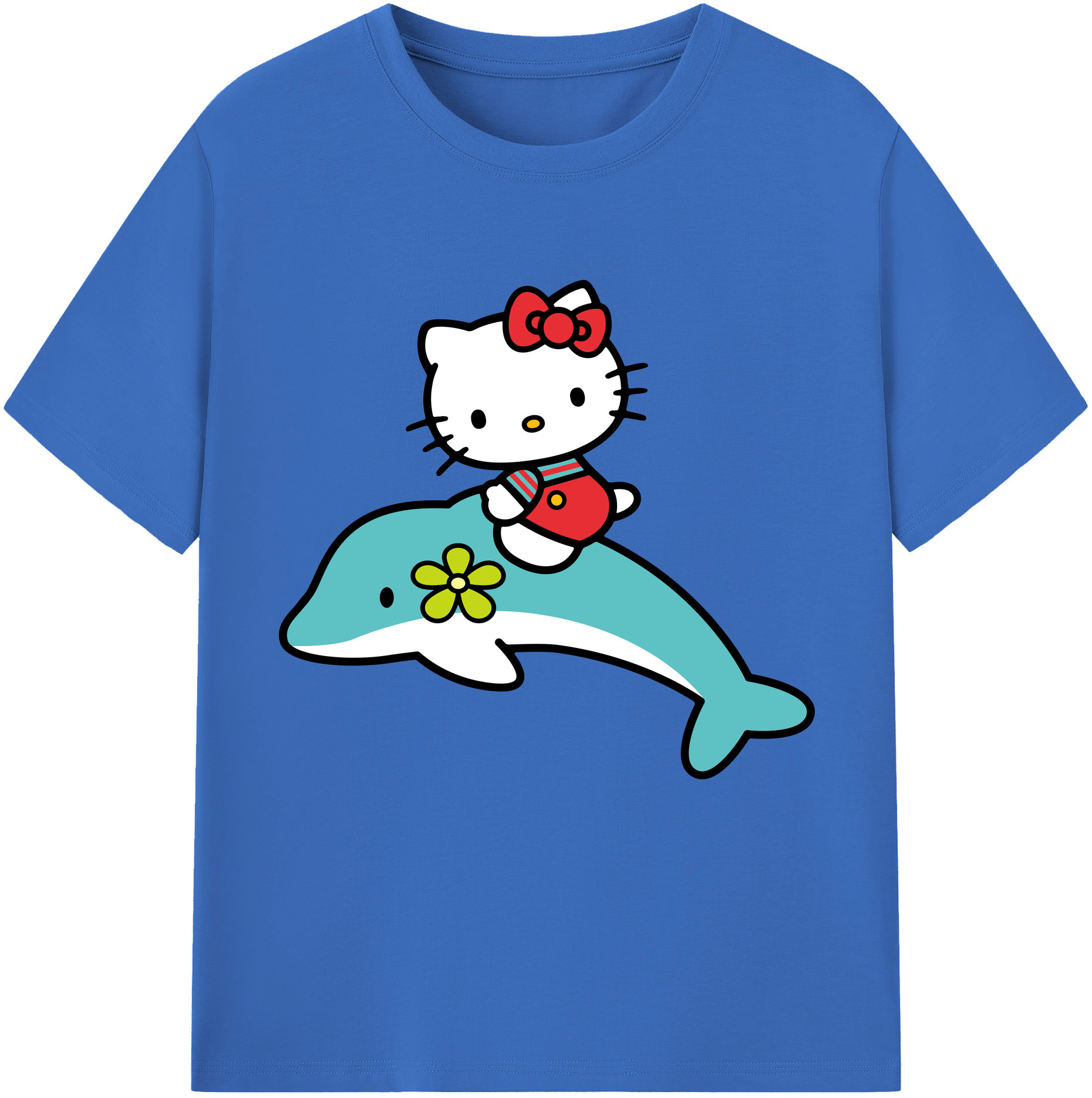 （画像用） Hello Kitty ハローキティ 綿100％半袖Tシャツ（フロントプリント）