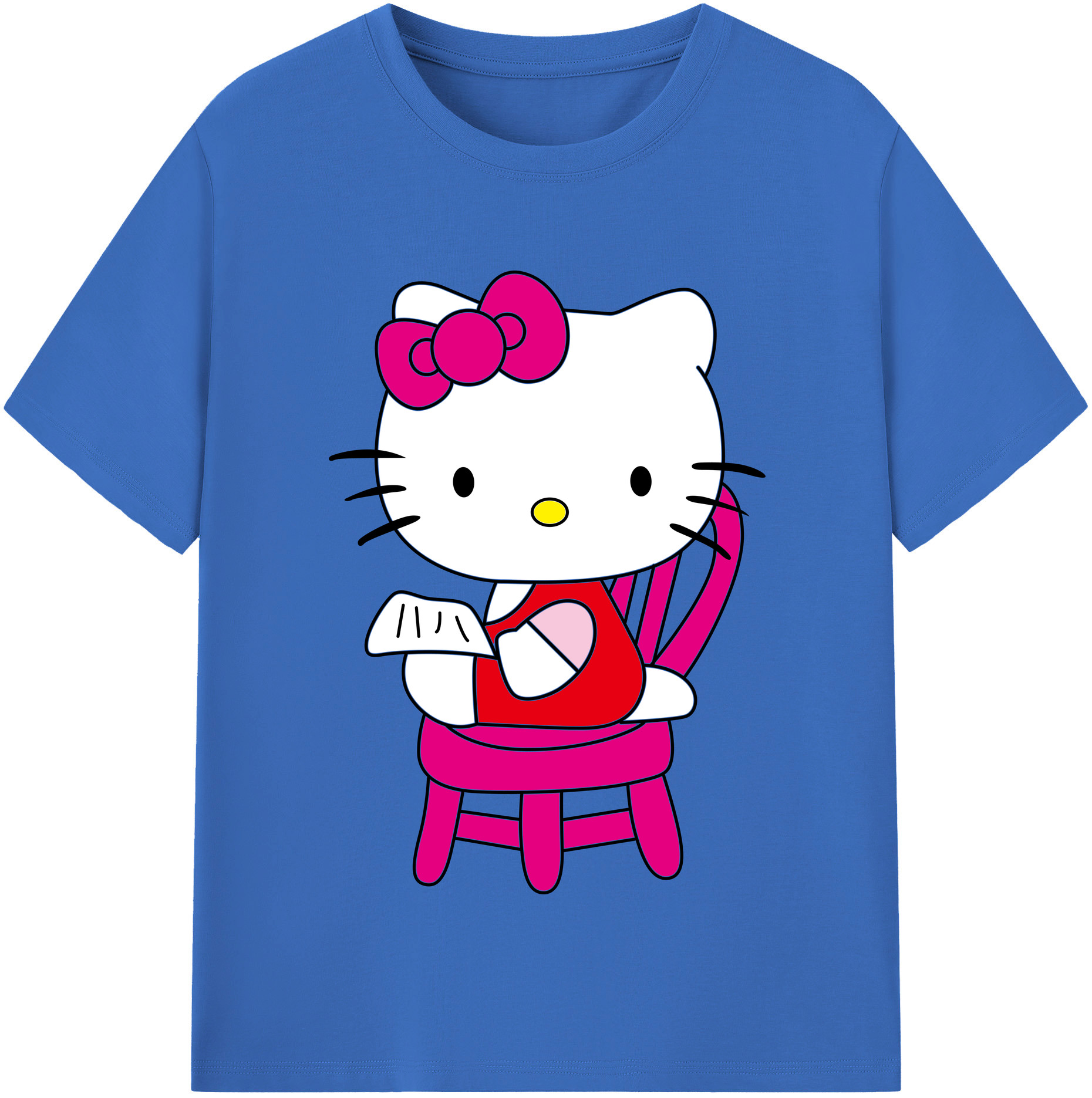 （画像用） Hello Kitty ハローキティ 綿100％半袖Tシャツ（フロントプリント）