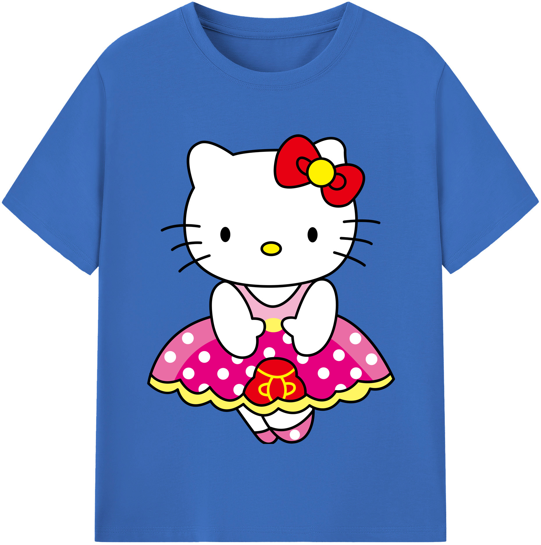 （画像用） Hello Kitty ハローキティ 綿100％半袖Tシャツ（フロントプリント）