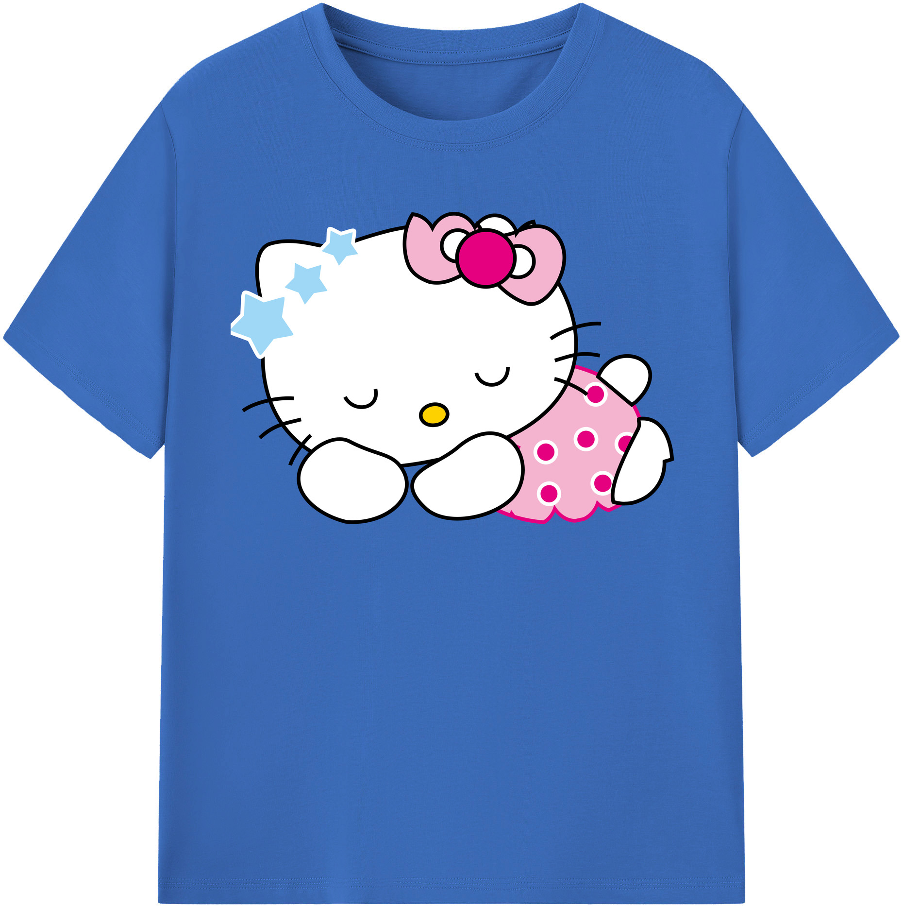 （画像用） Hello Kitty ハローキティ 綿100％半袖Tシャツ（フロントプリント）