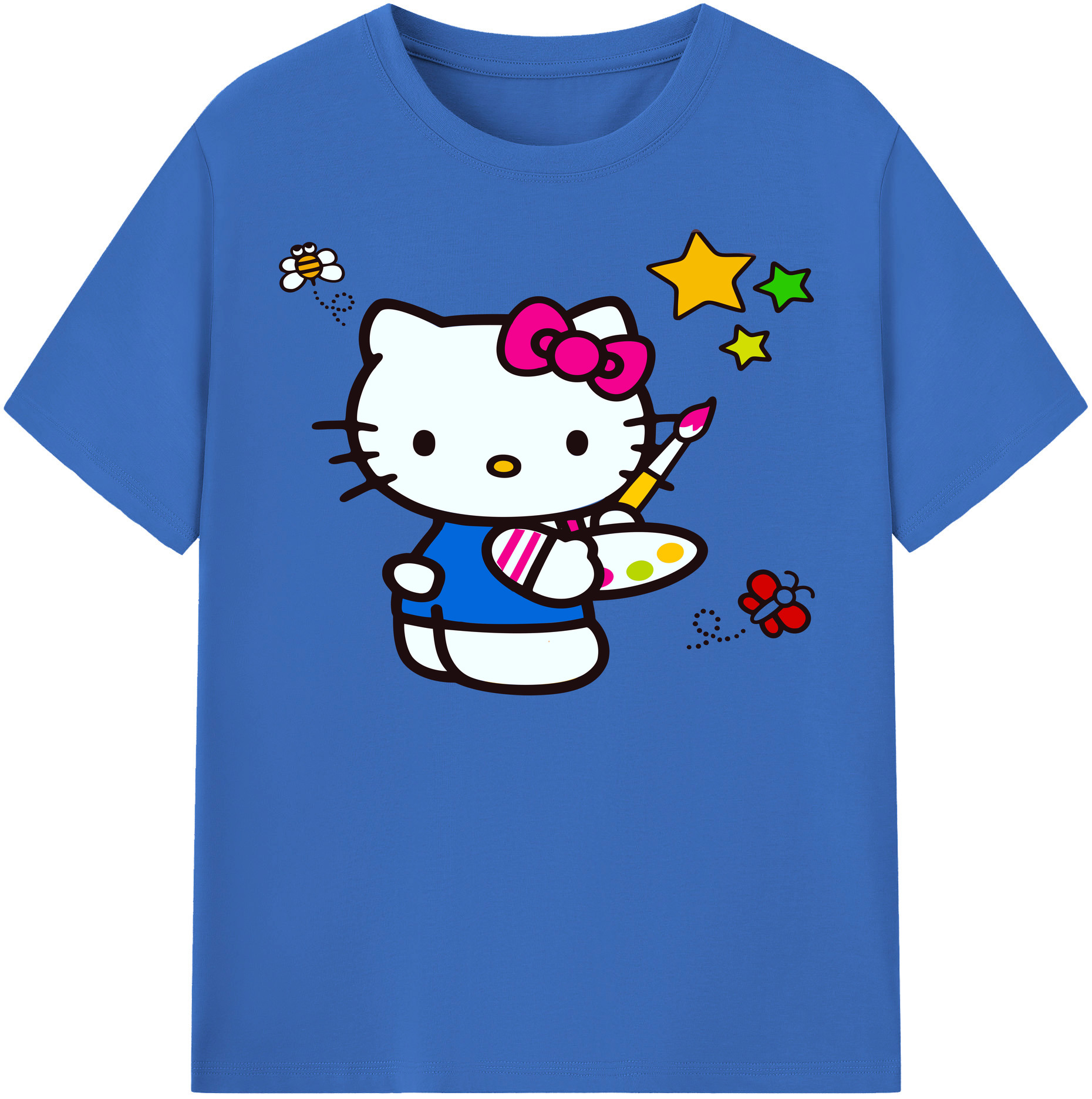 （画像用） Hello Kitty ハローキティ 綿100％半袖Tシャツ（フロントプリント）