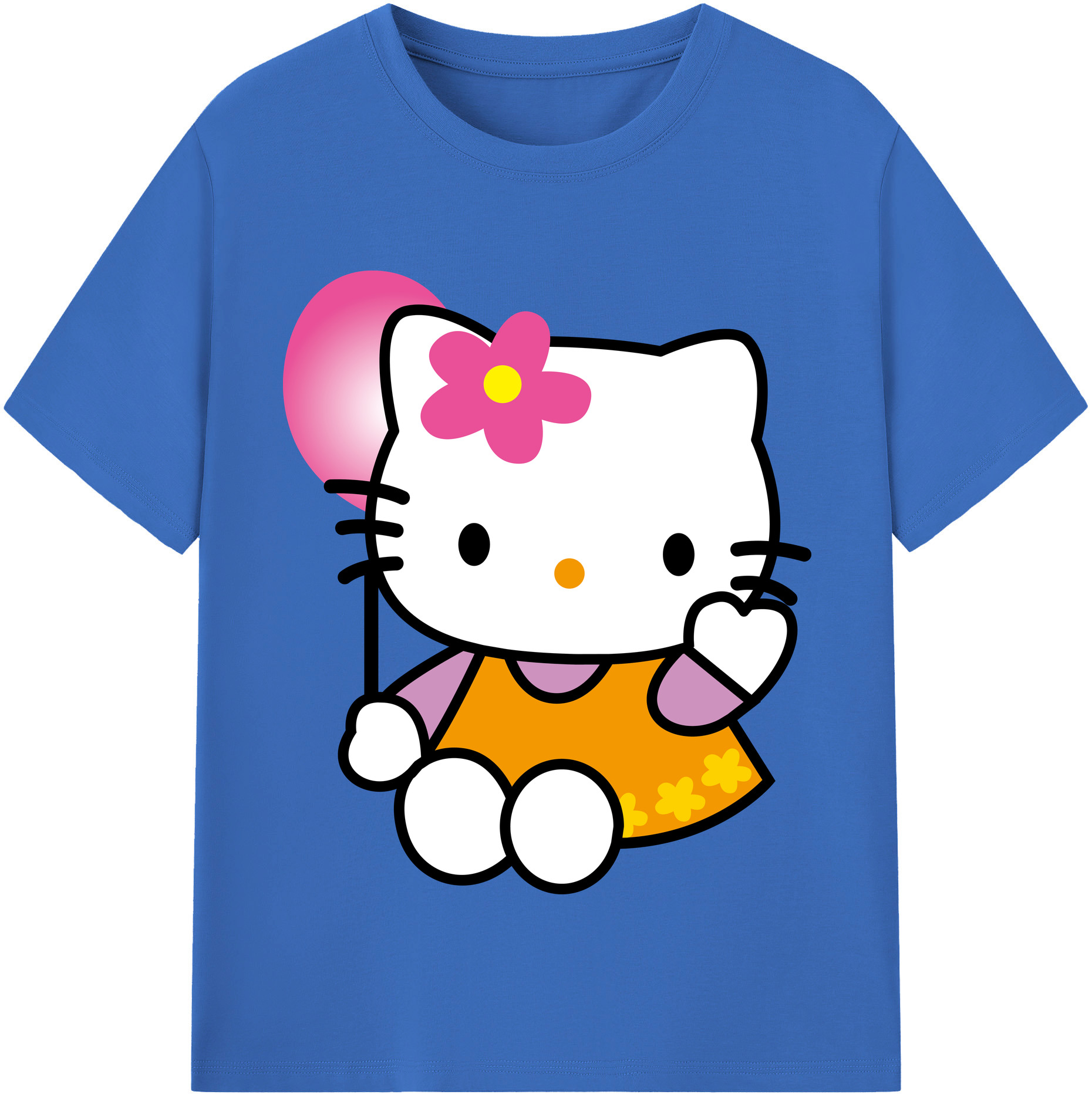 （画像用） Hello Kitty ハローキティ 綿100％半袖Tシャツ（フロントプリント）