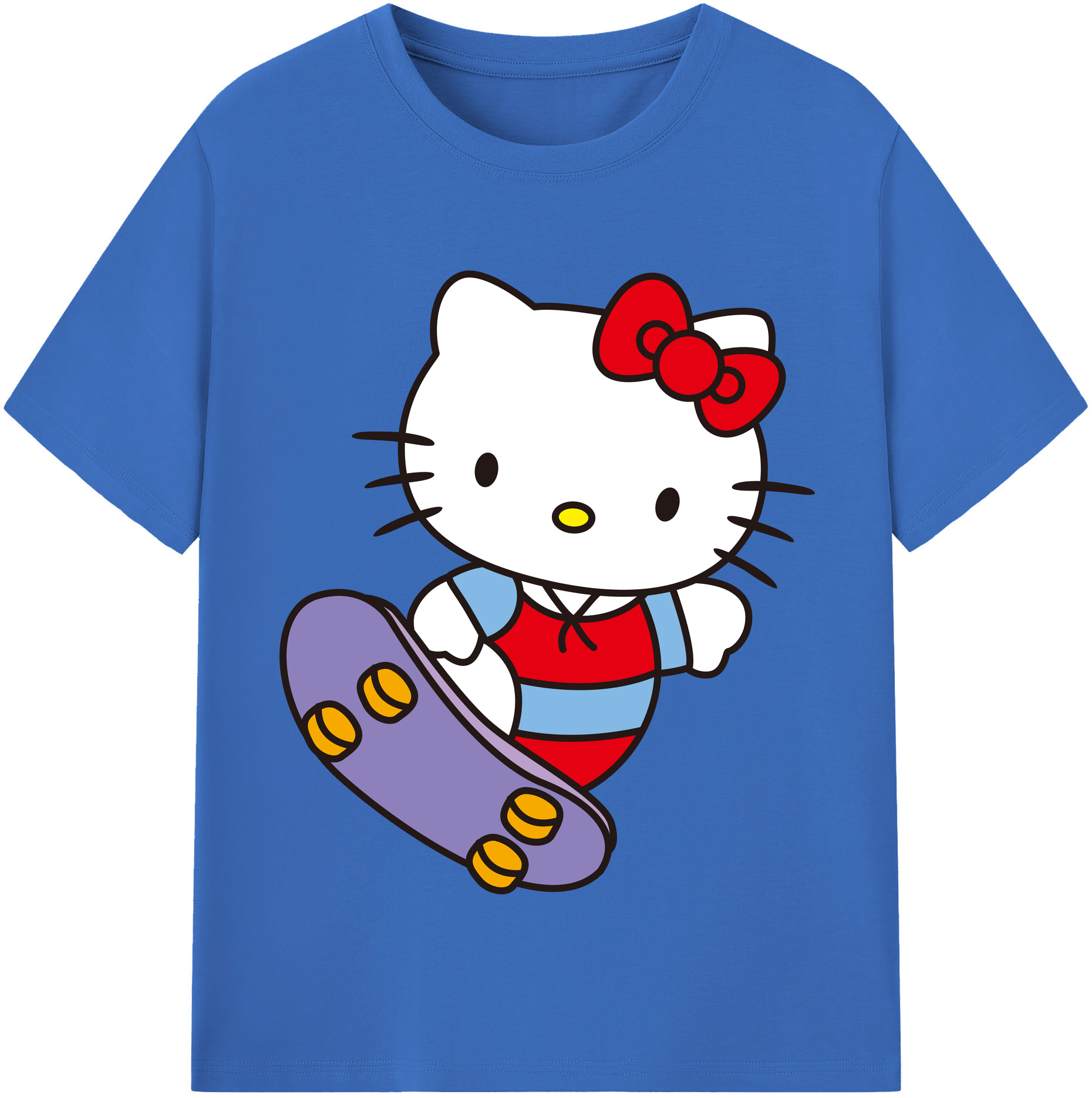 （画像用） Hello Kitty ハローキティ 綿100％半袖Tシャツ（フロントプリント）