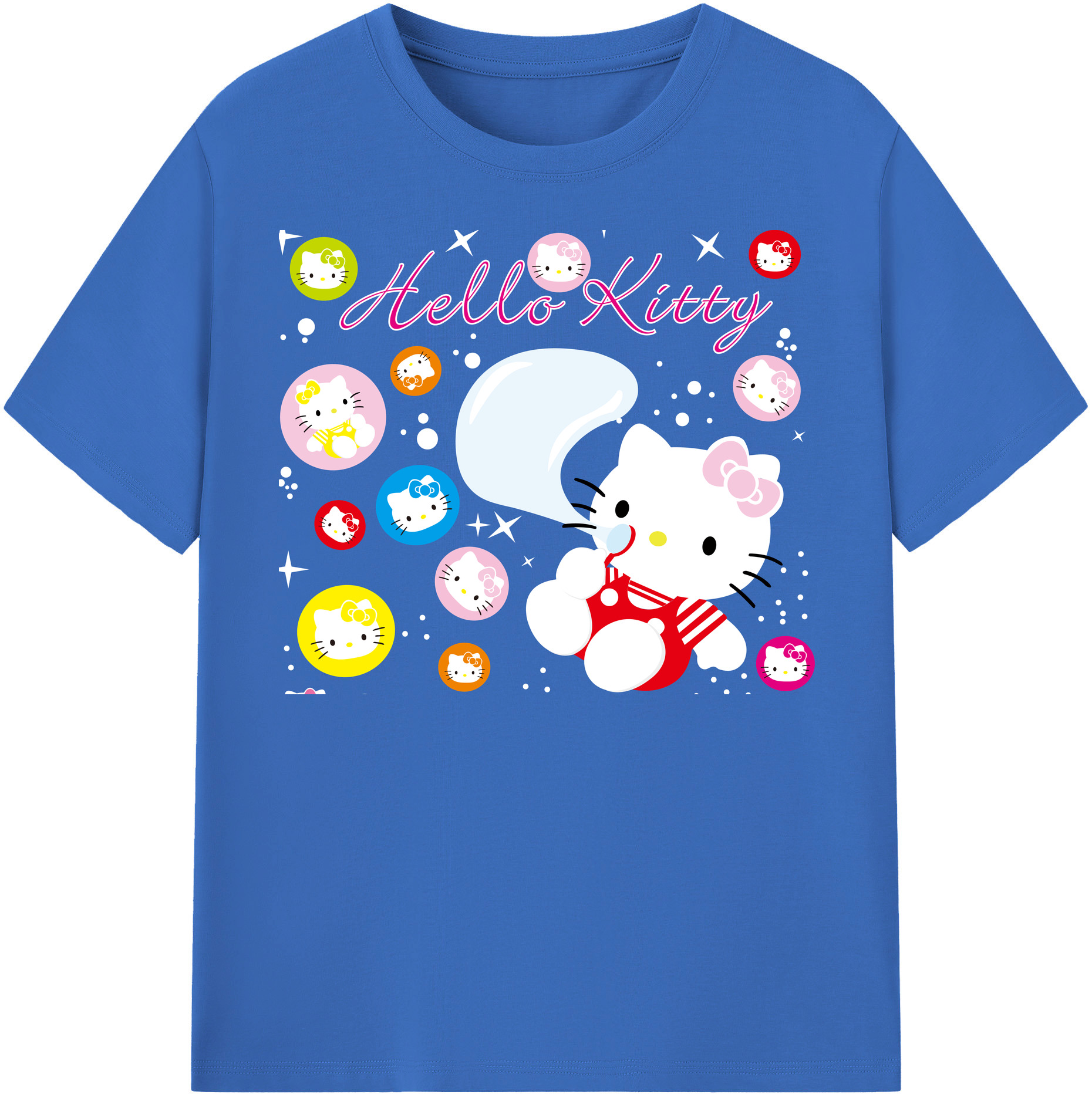 （画像用） Hello Kitty ハローキティ 綿100％半袖Tシャツ（フロントプリント）