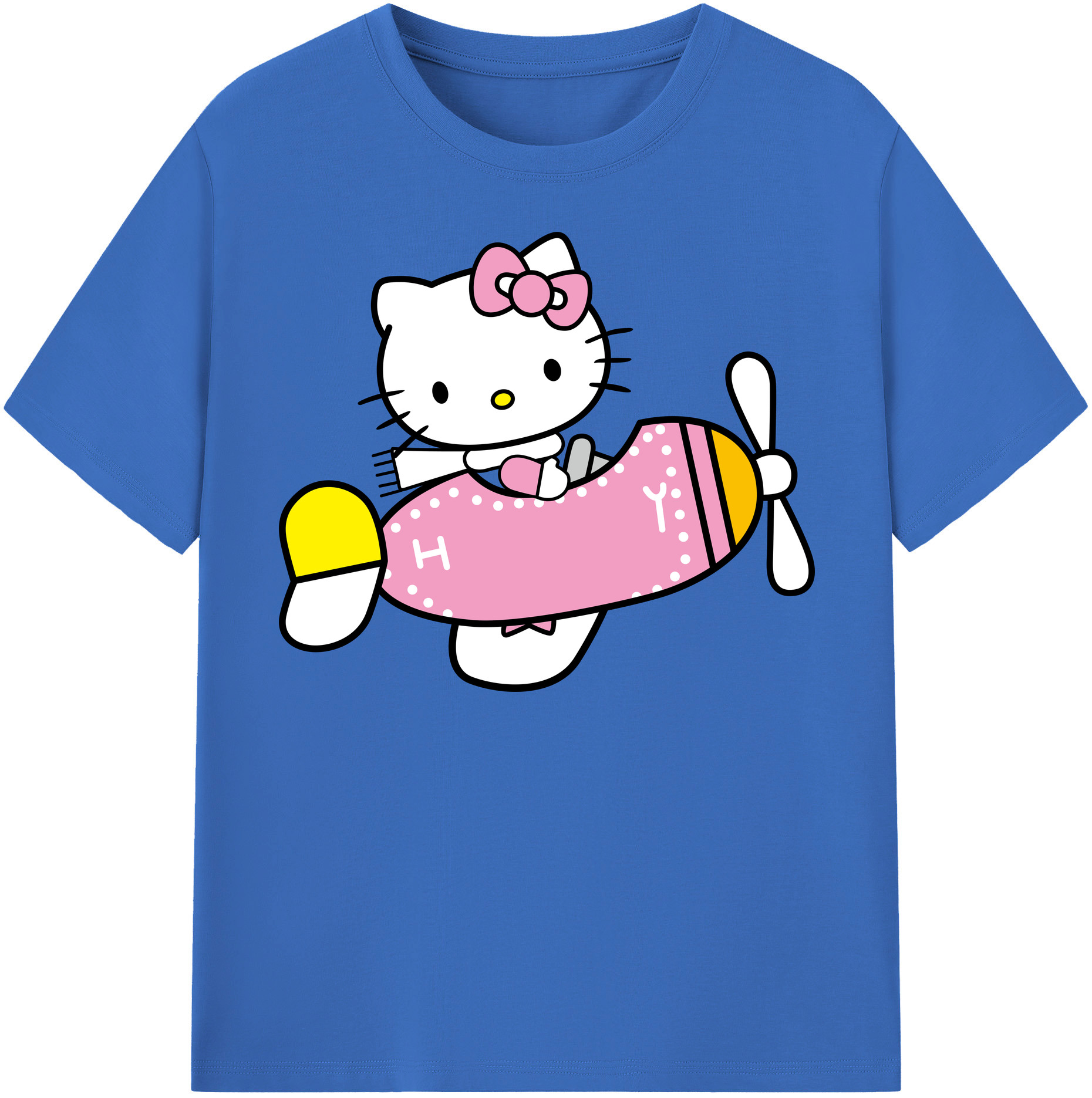 （画像用） Hello Kitty ハローキティ 綿100％半袖Tシャツ（フロントプリント）