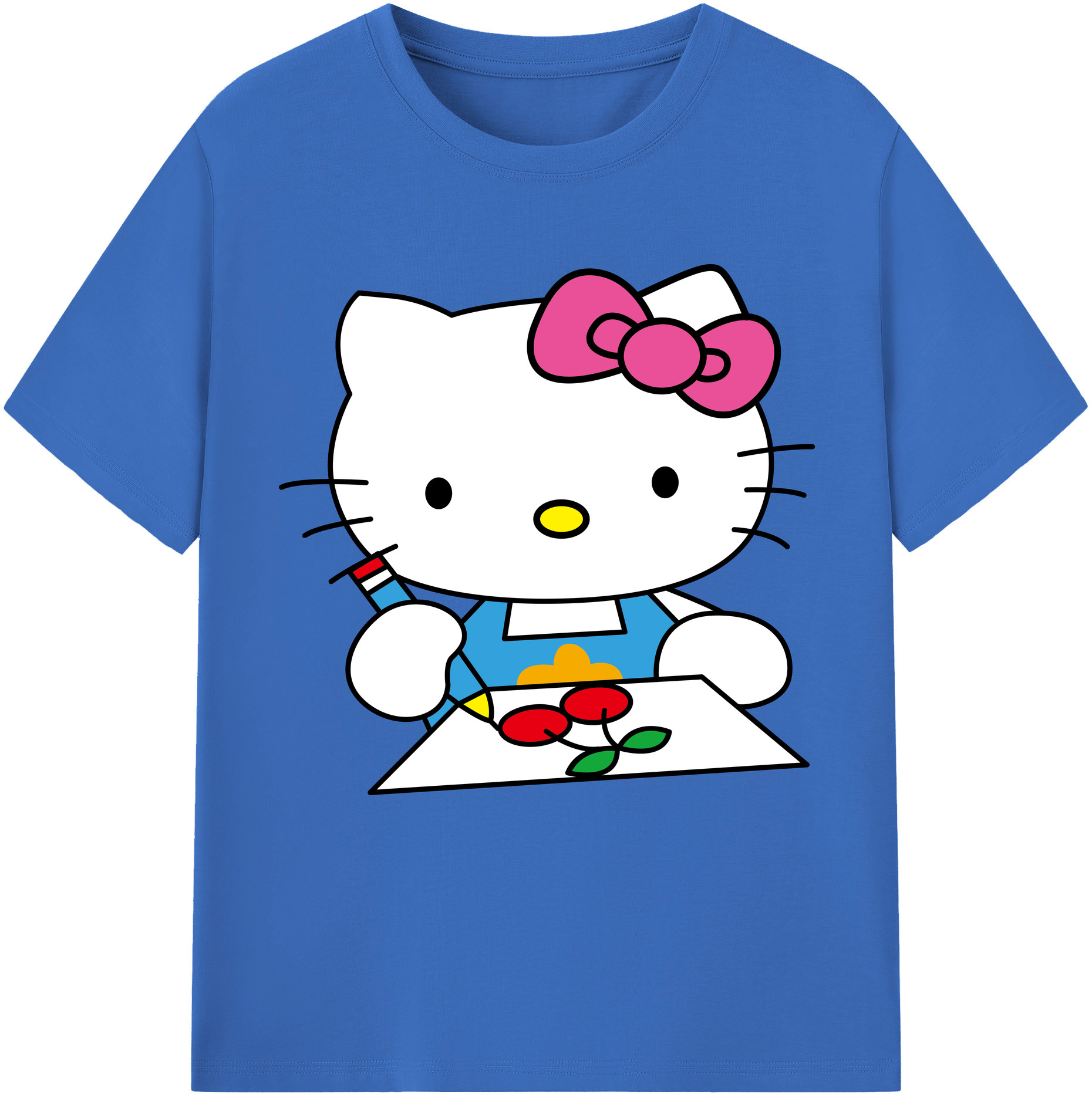 （画像用） Hello Kitty ハローキティ 綿100％半袖Tシャツ（フロントプリント）