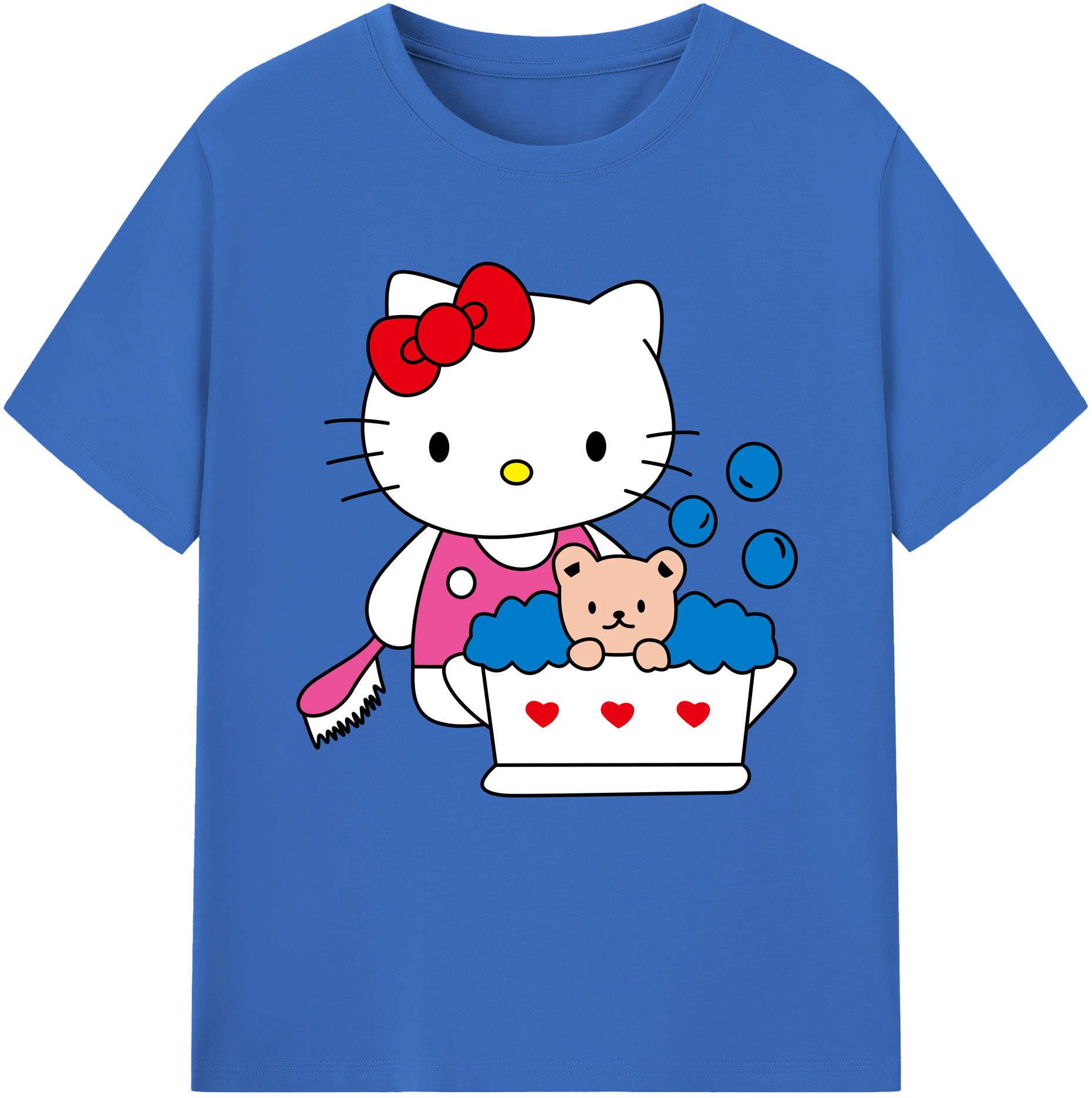 （画像用） Hello Kitty ハローキティ 綿100％半袖Tシャツ（フロントプリント）