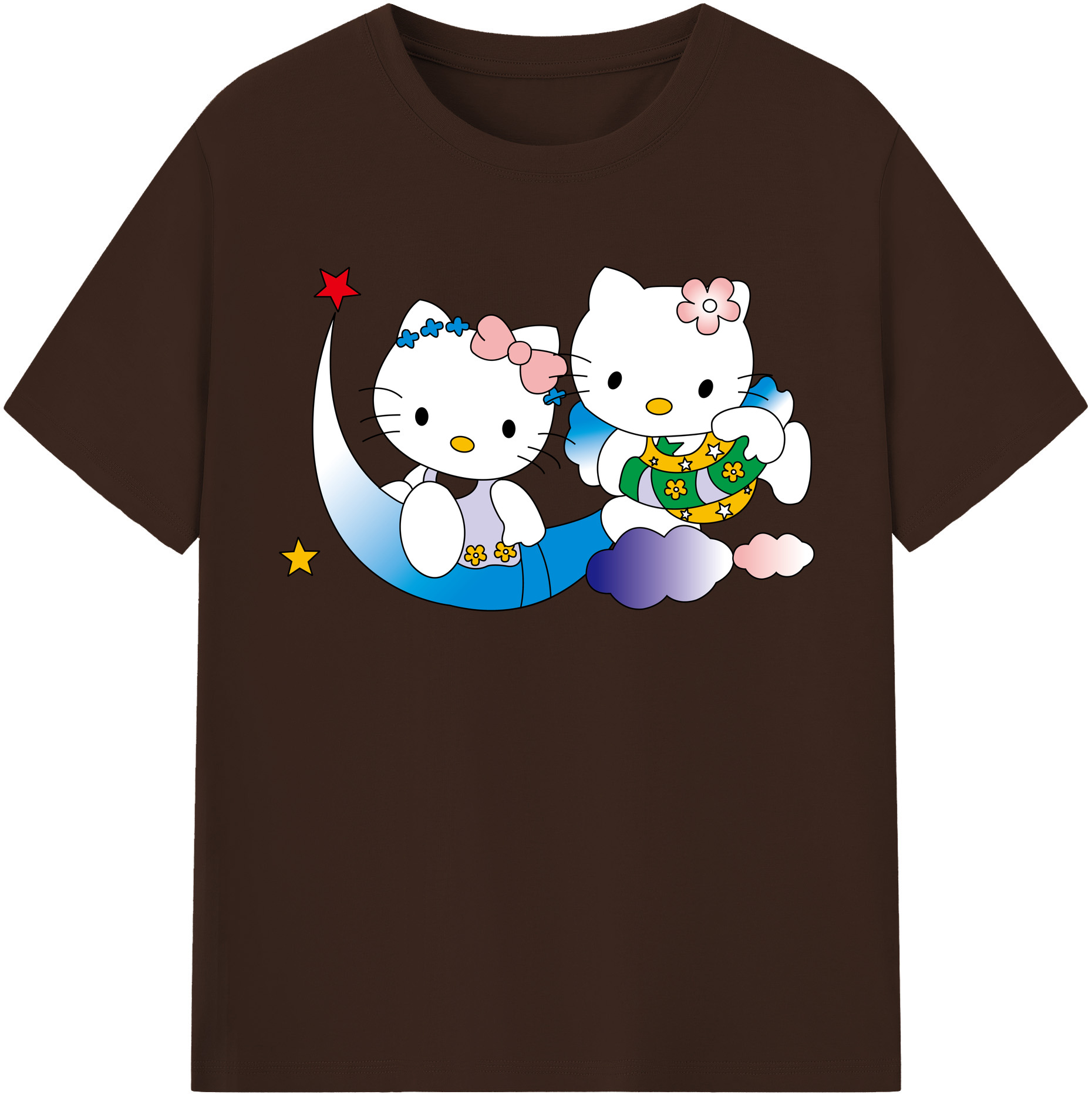 （画像用） Hello Kitty ハローキティ 綿100％半袖Tシャツ（フロントプリント）