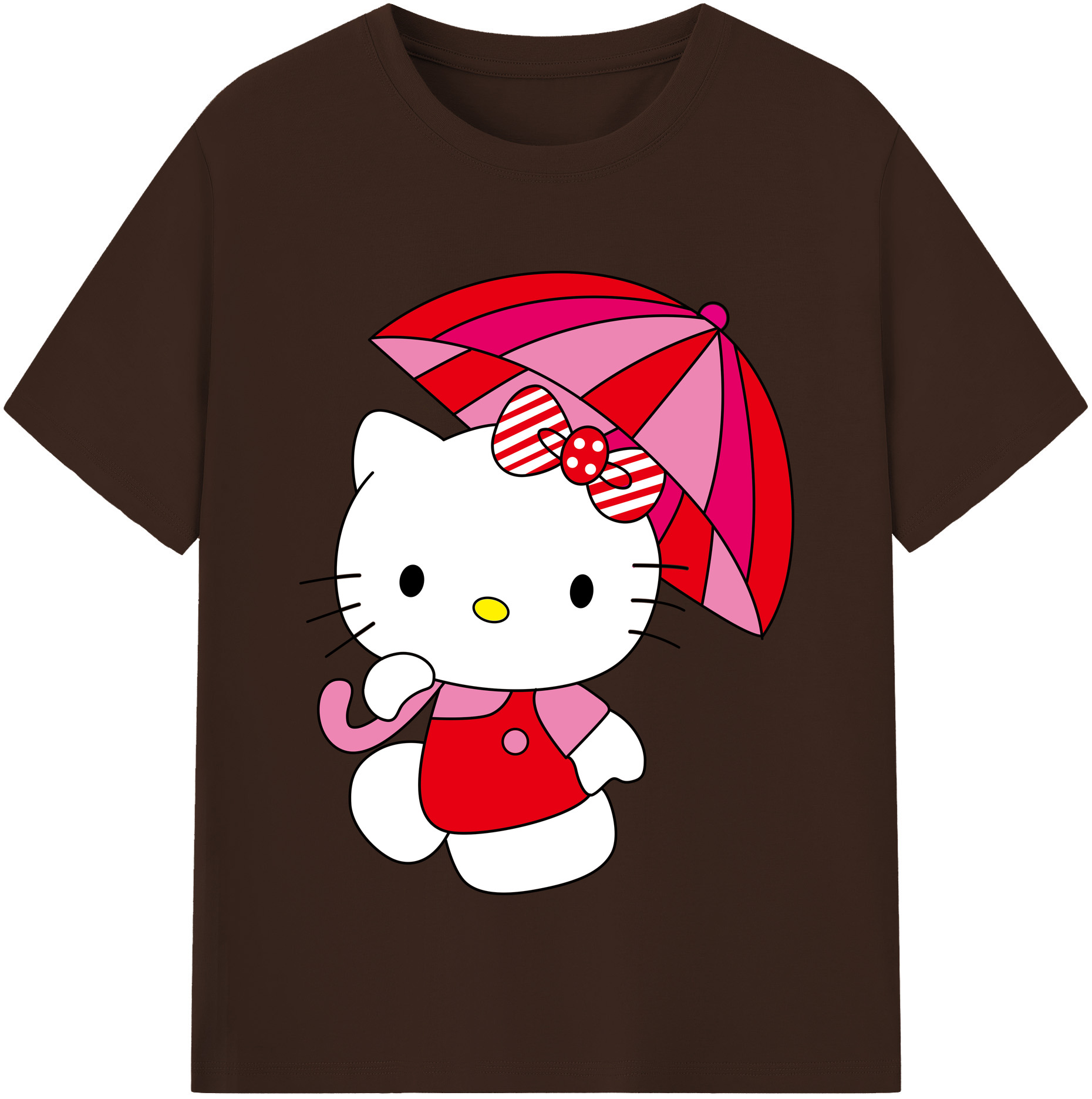 （画像用） Hello Kitty ハローキティ 綿100％半袖Tシャツ（フロントプリント）