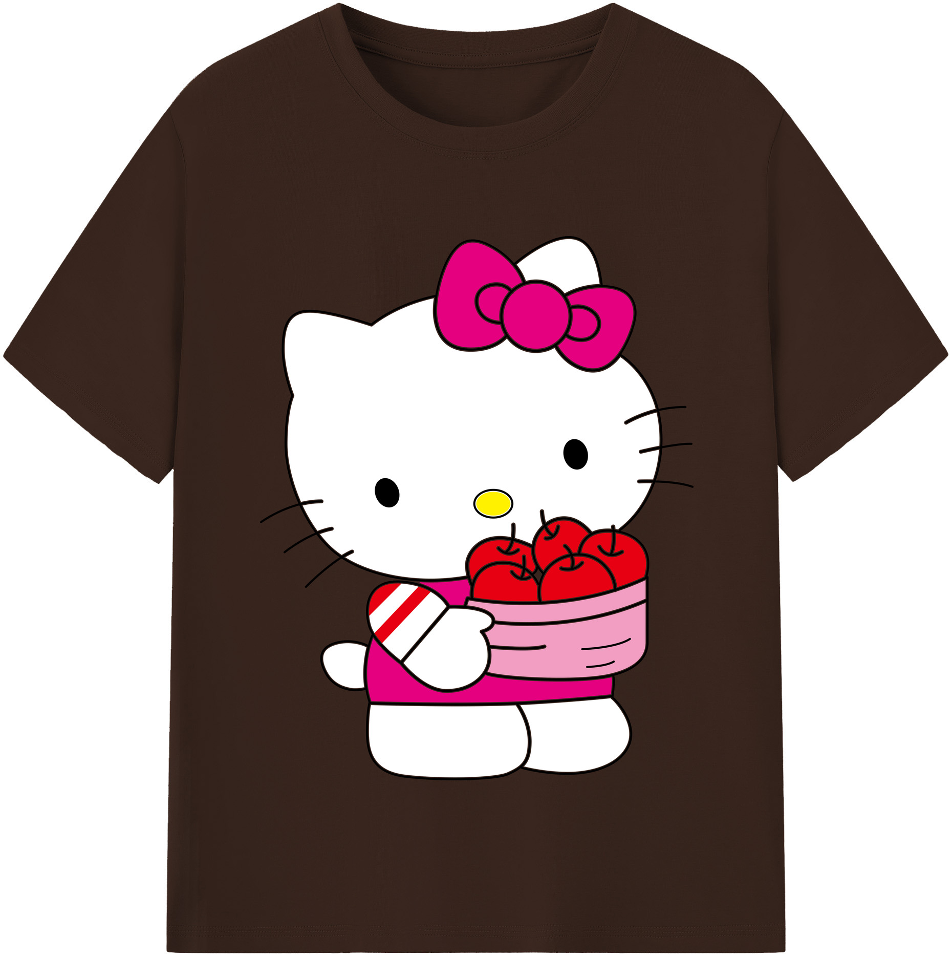 （画像用） Hello Kitty ハローキティ 綿100％半袖Tシャツ（フロントプリント）