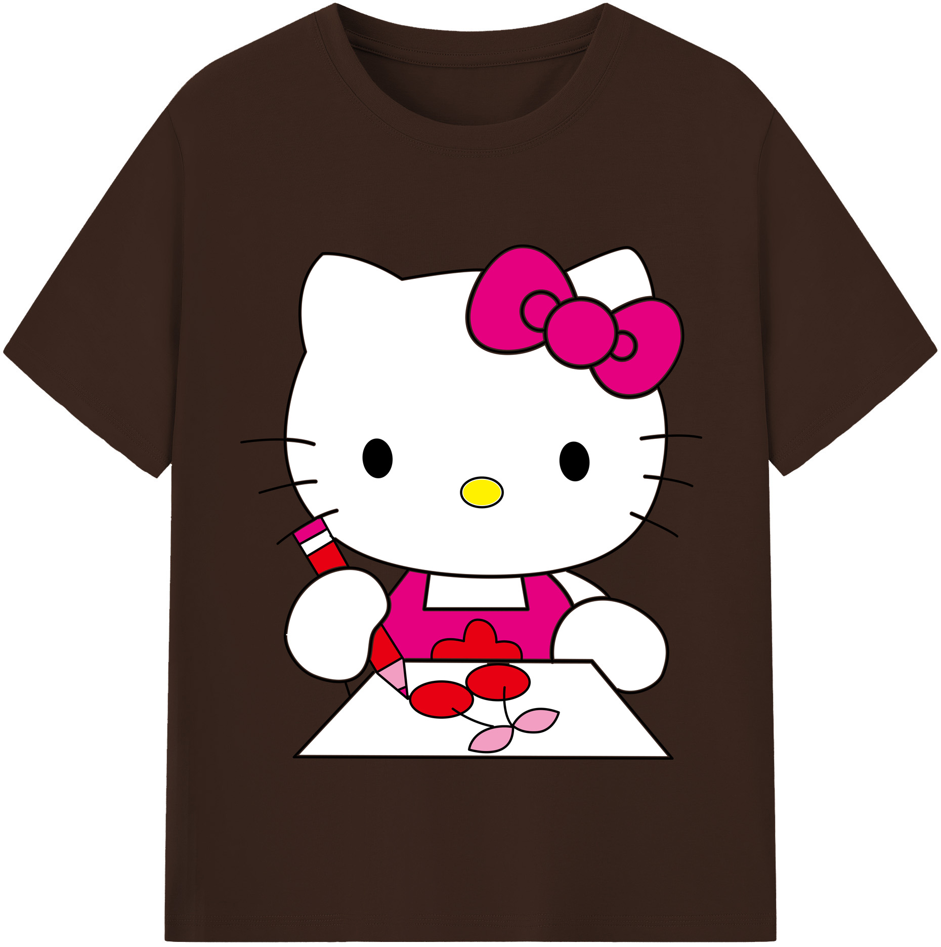 （画像用） Hello Kitty ハローキティ 綿100％半袖Tシャツ（フロントプリント）