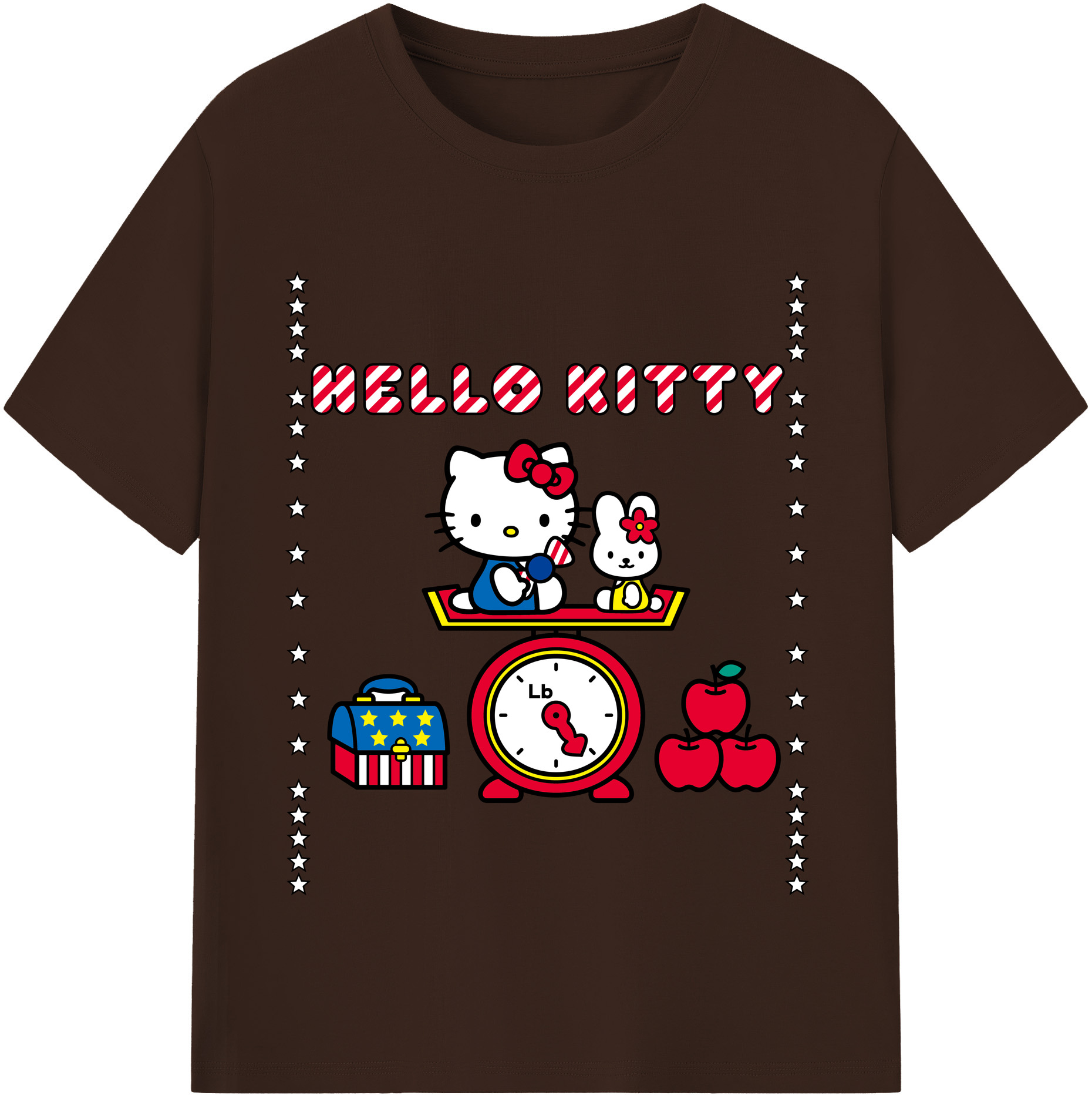 （画像用） Hello Kitty ハローキティ 綿100％半袖Tシャツ（フロントプリント）