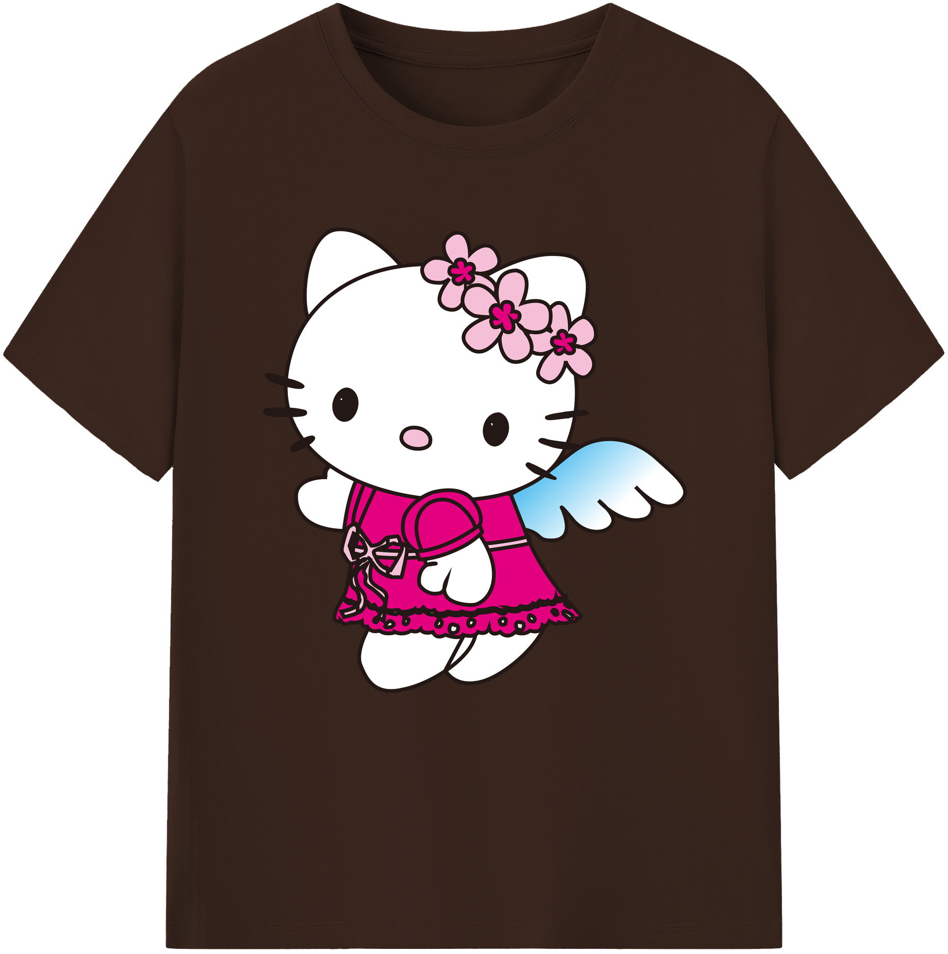 （画像用） Hello Kitty ハローキティ 綿100％半袖Tシャツ（フロントプリント）