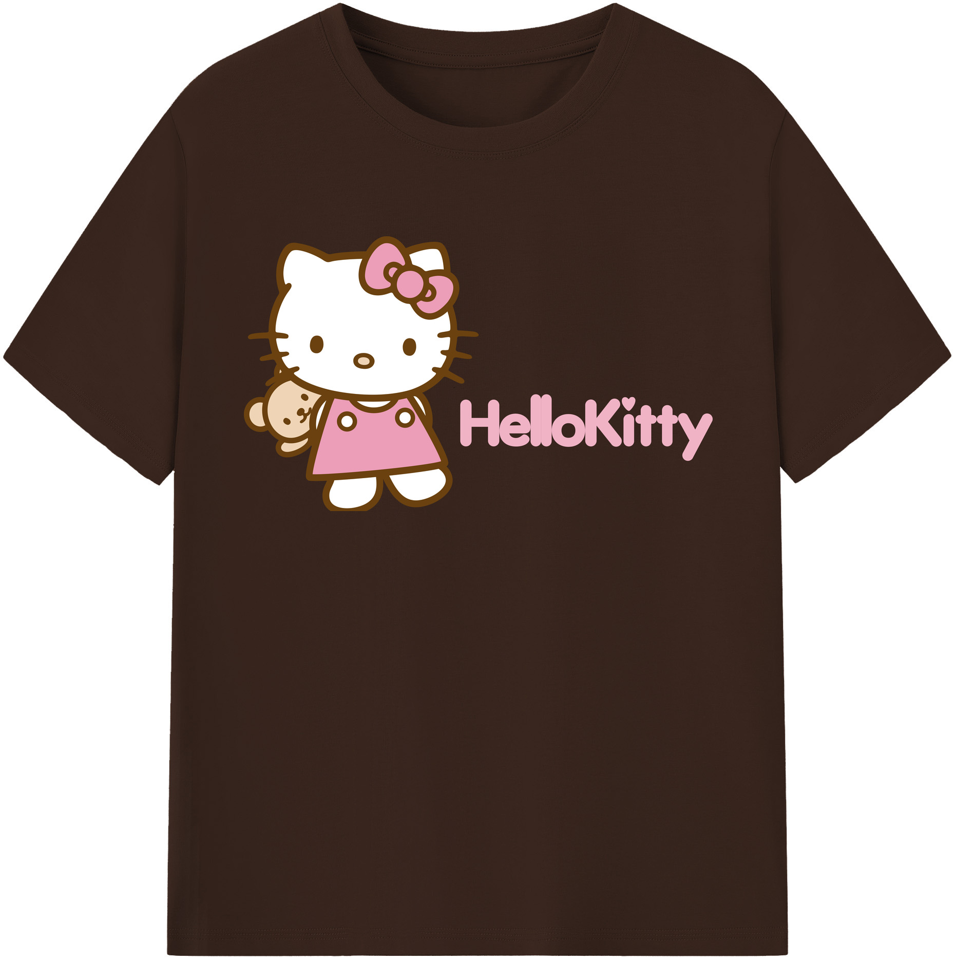 （画像用） Hello Kitty ハローキティ 綿100％半袖Tシャツ（フロントプリント）