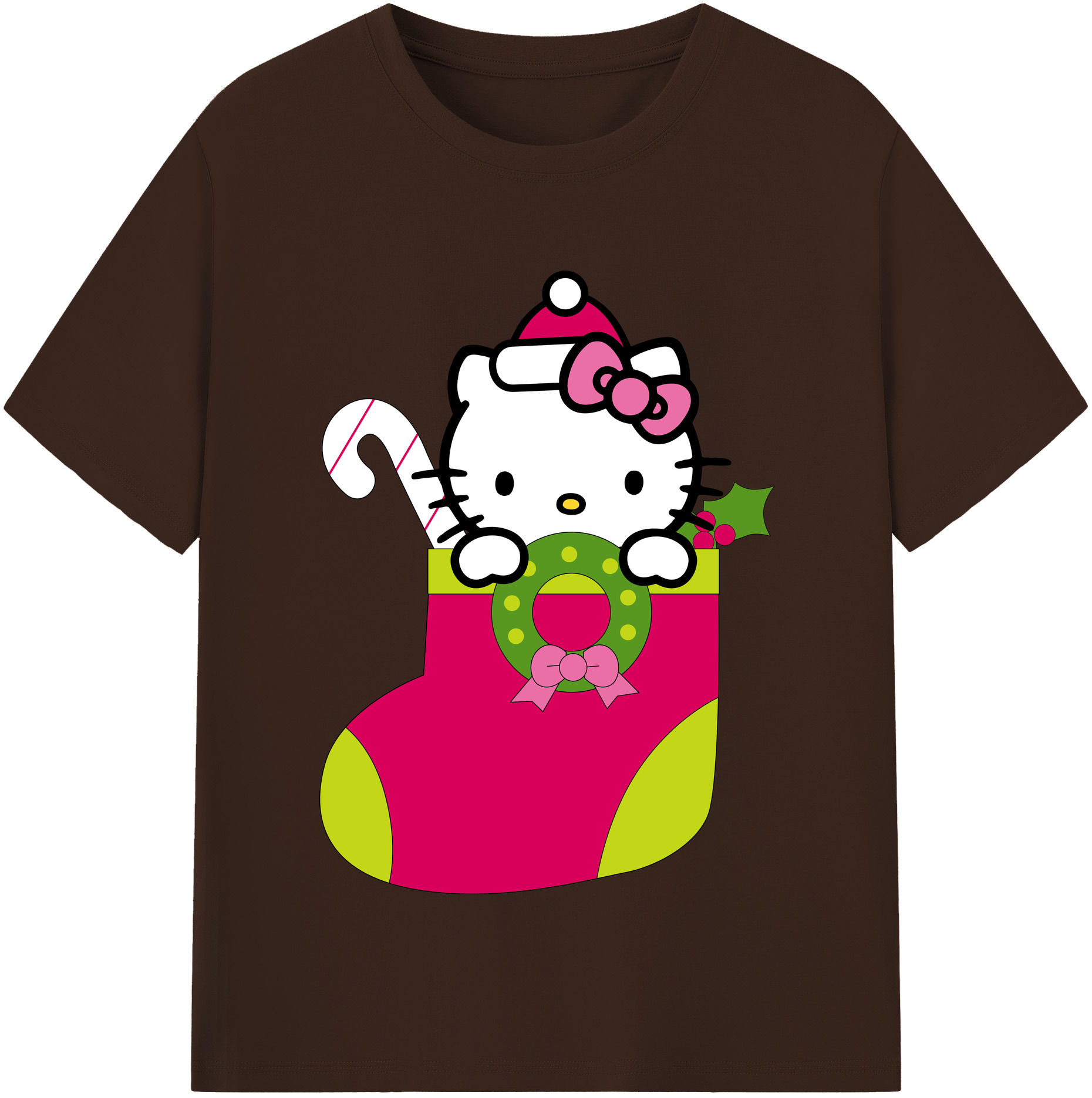 （画像用） Hello Kitty ハローキティ 綿100％半袖Tシャツ（フロントプリント）