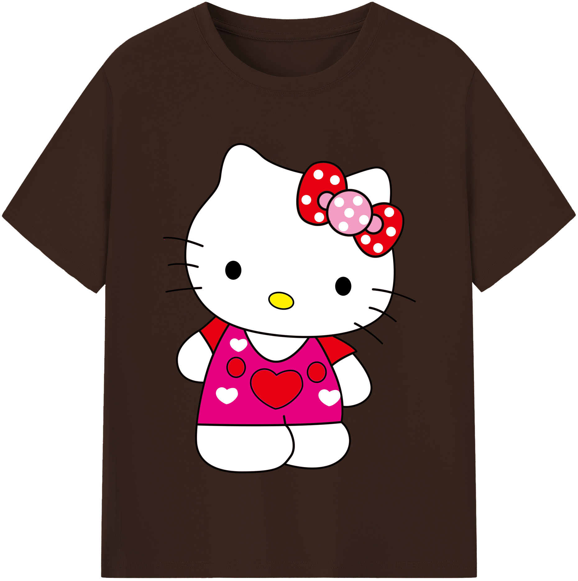 （画像用） Hello Kitty ハローキティ 綿100％半袖Tシャツ（フロントプリント）