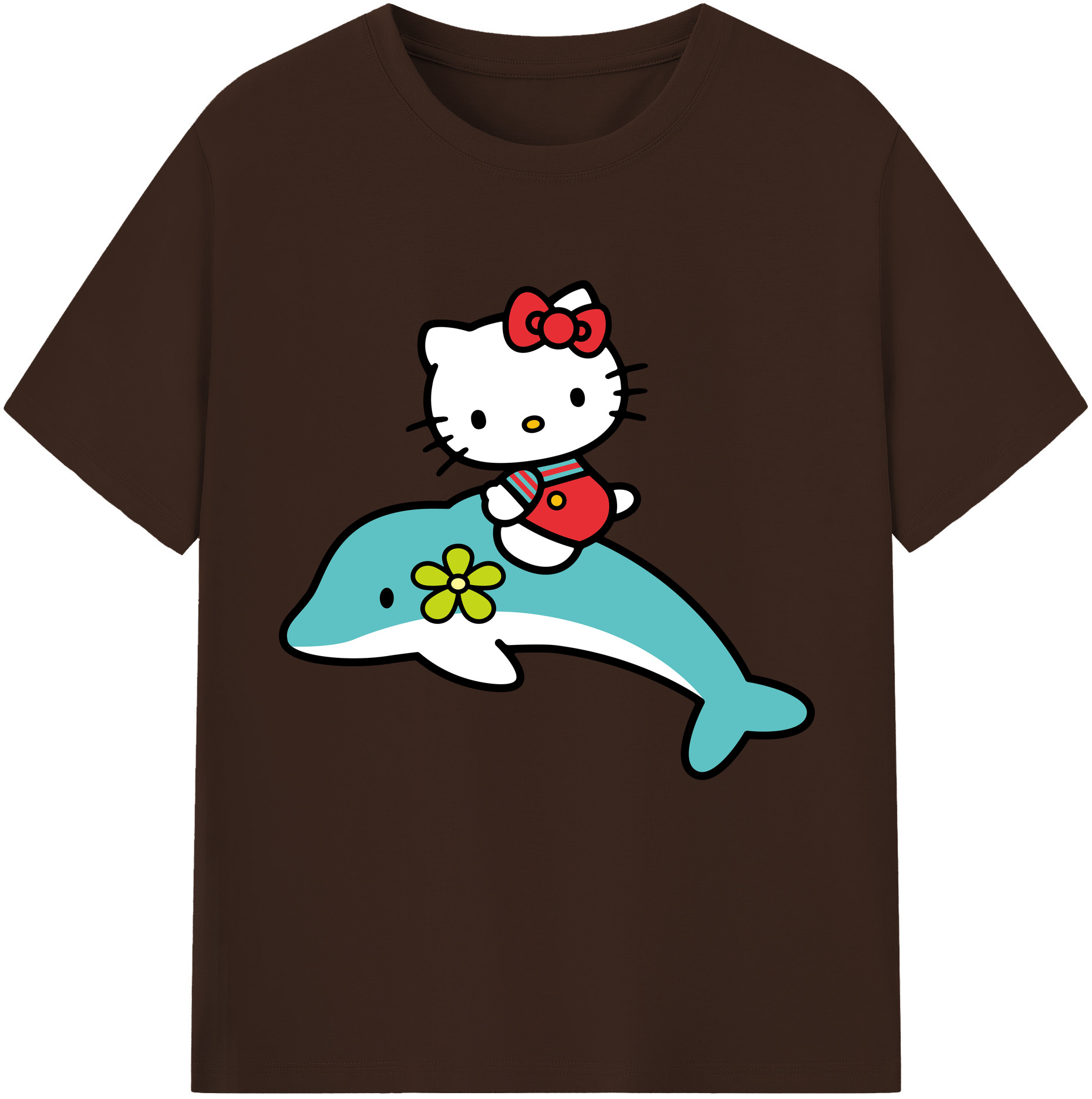 （画像用） Hello Kitty ハローキティ 綿100％半袖Tシャツ（フロントプリント）