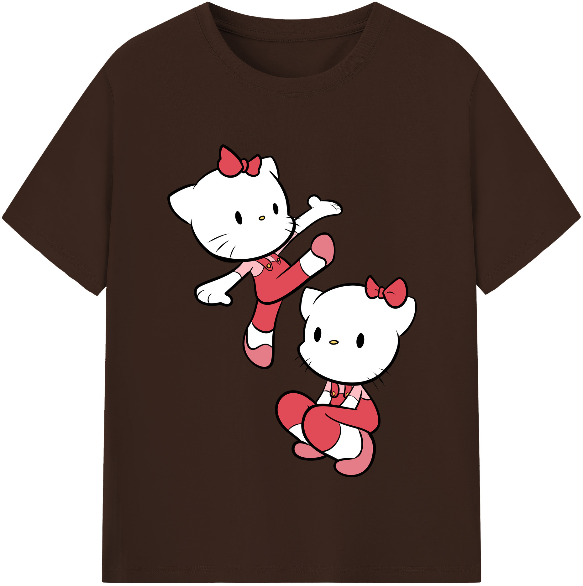（画像用） Hello Kitty ハローキティ 綿100％半袖Tシャツ（フロントプリント）
