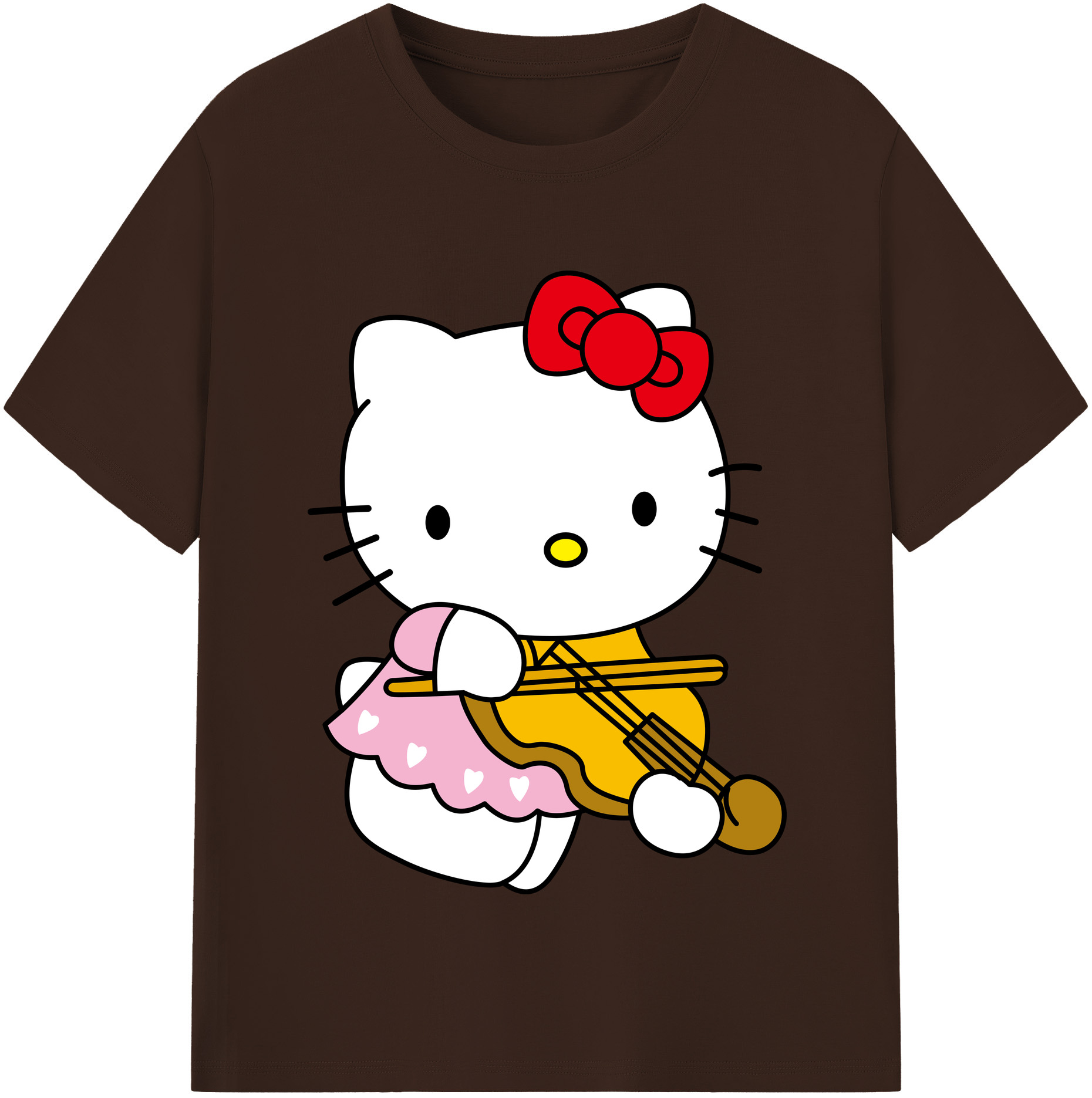 （画像用） Hello Kitty ハローキティ 綿100％半袖Tシャツ（フロントプリント）