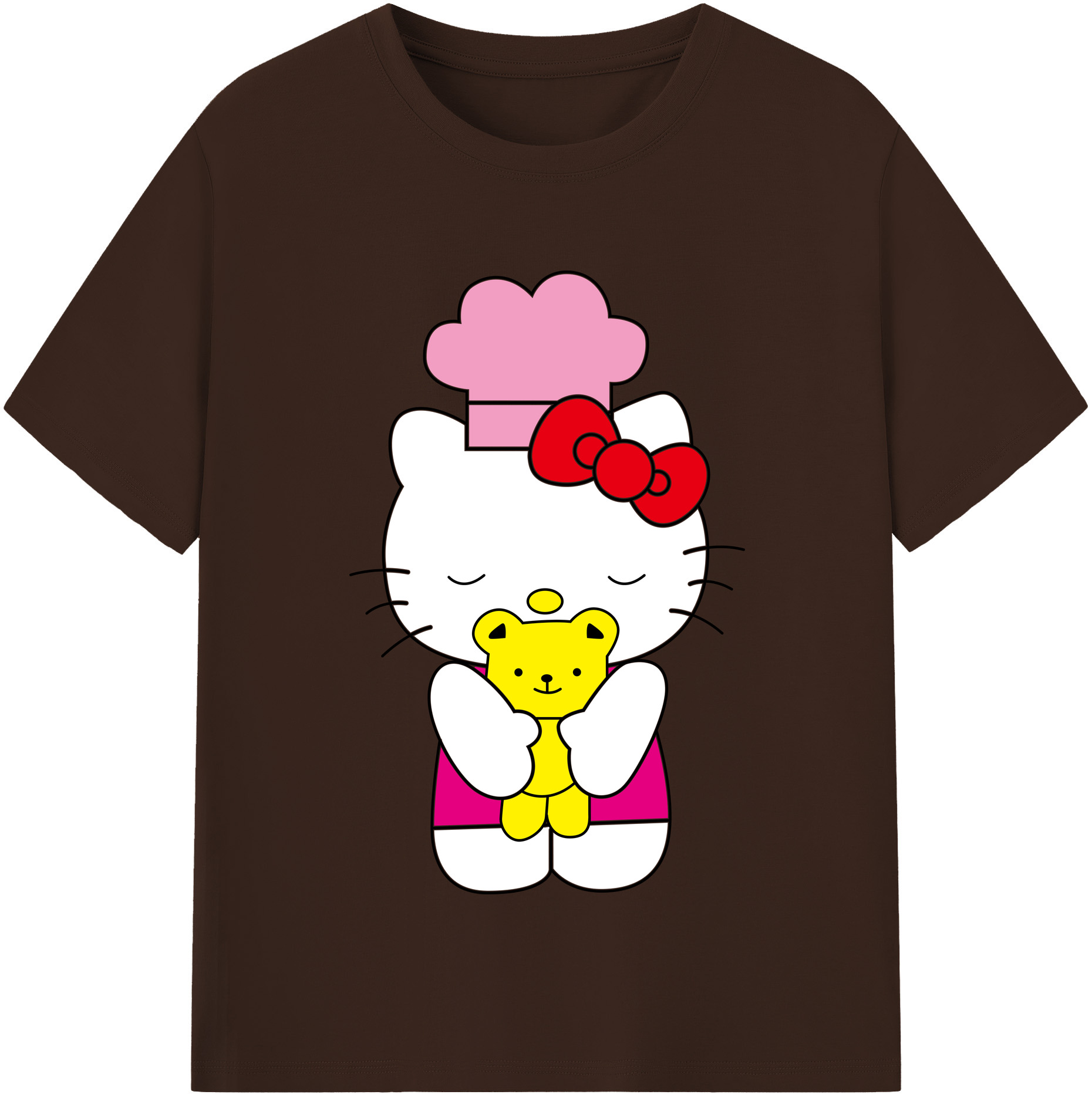 （画像用） Hello Kitty ハローキティ 綿100％半袖Tシャツ（フロントプリント）