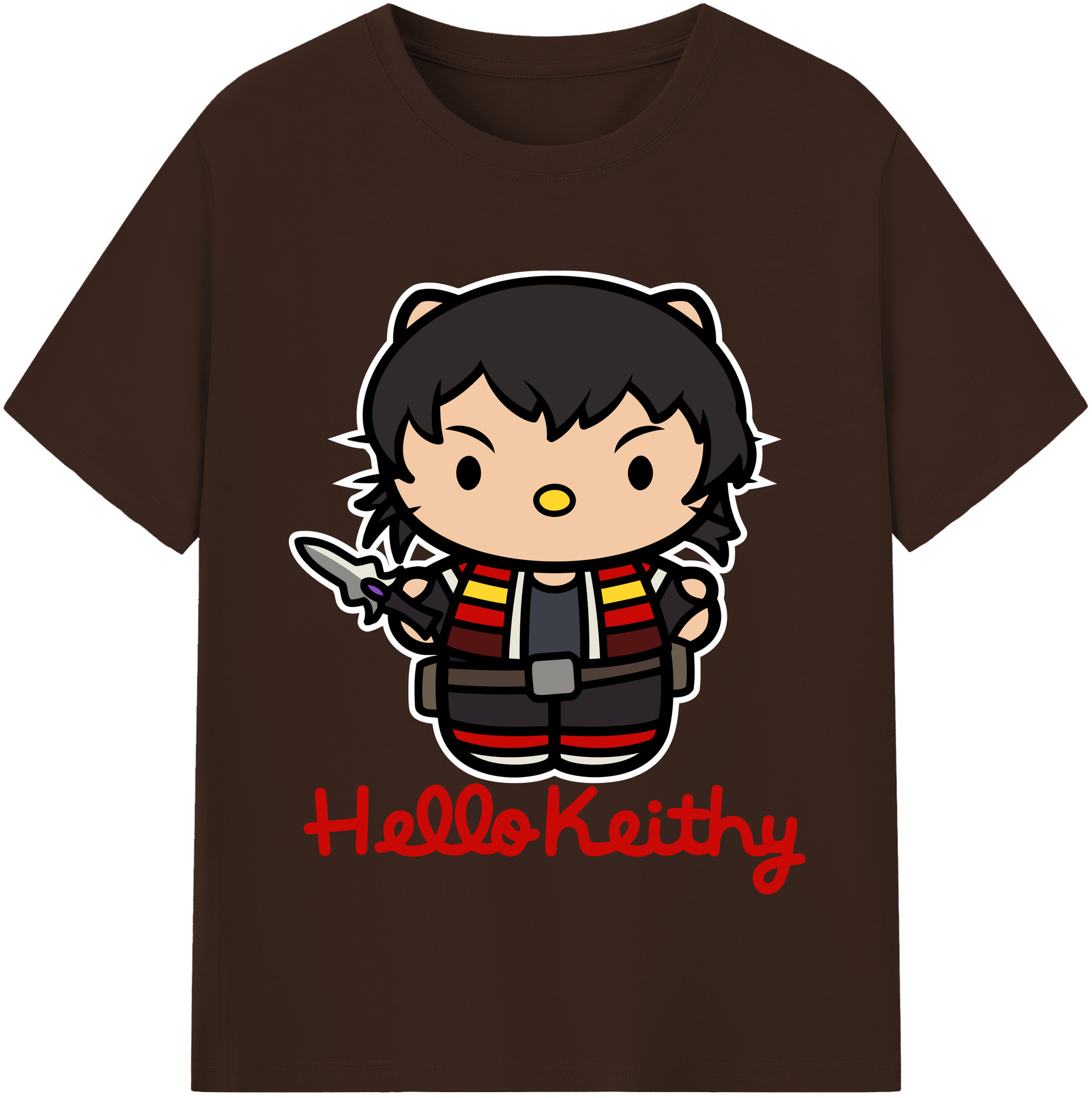 （画像用） Hello Kitty ハローキティ 綿100％半袖Tシャツ（フロントプリント）