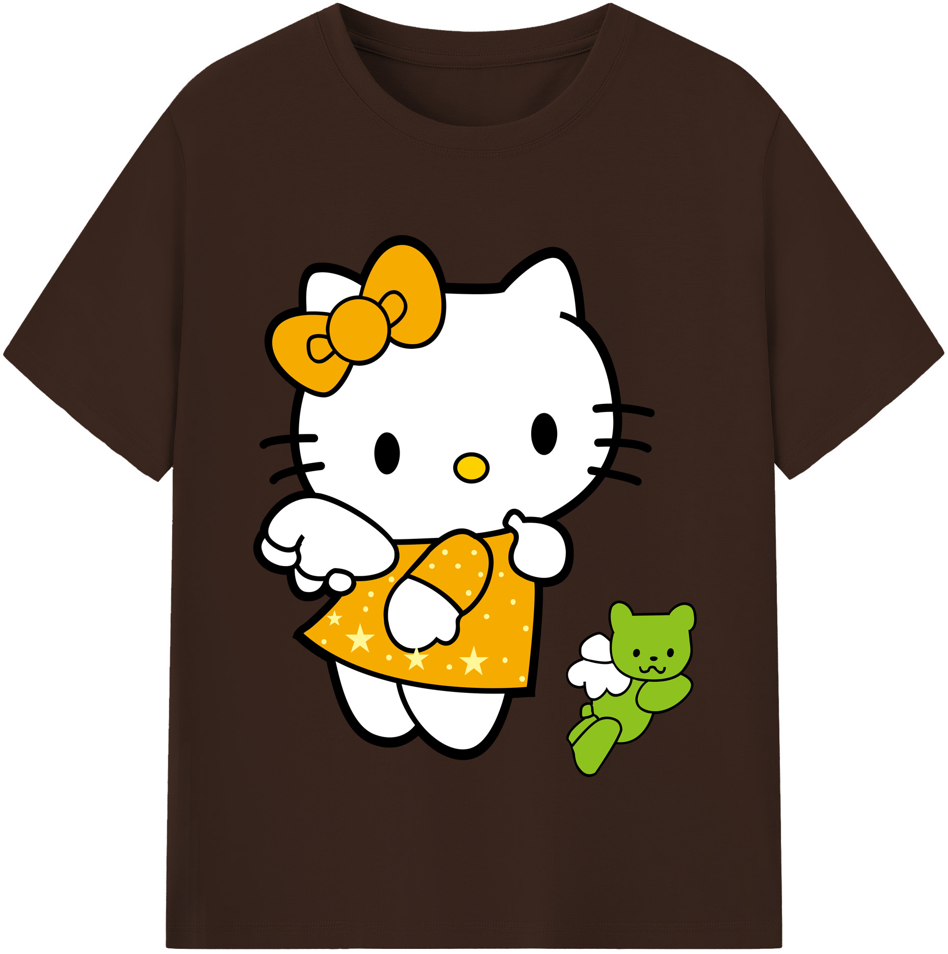 （画像用） Hello Kitty ハローキティ 綿100％半袖Tシャツ（フロントプリント）