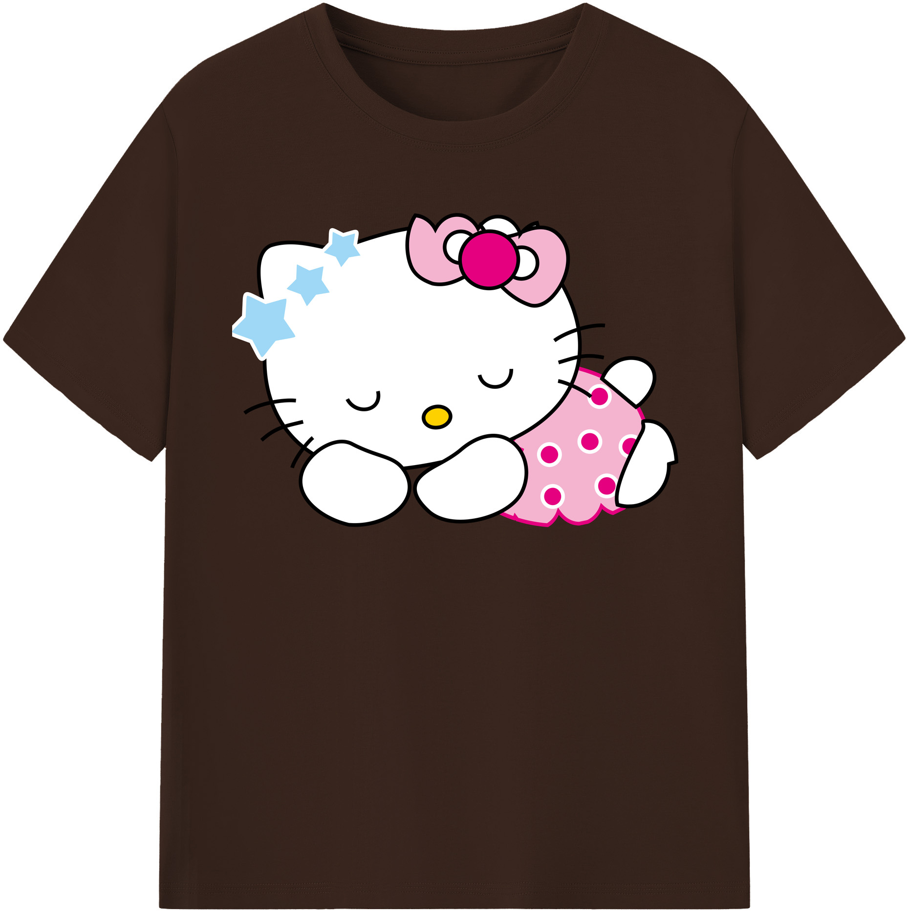 （画像用） Hello Kitty ハローキティ 綿100％半袖Tシャツ（フロントプリント）
