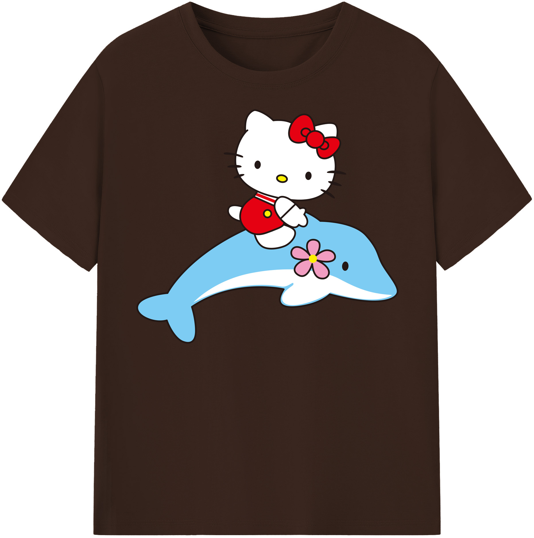 （画像用） Hello Kitty ハローキティ 綿100％半袖Tシャツ（フロントプリント）