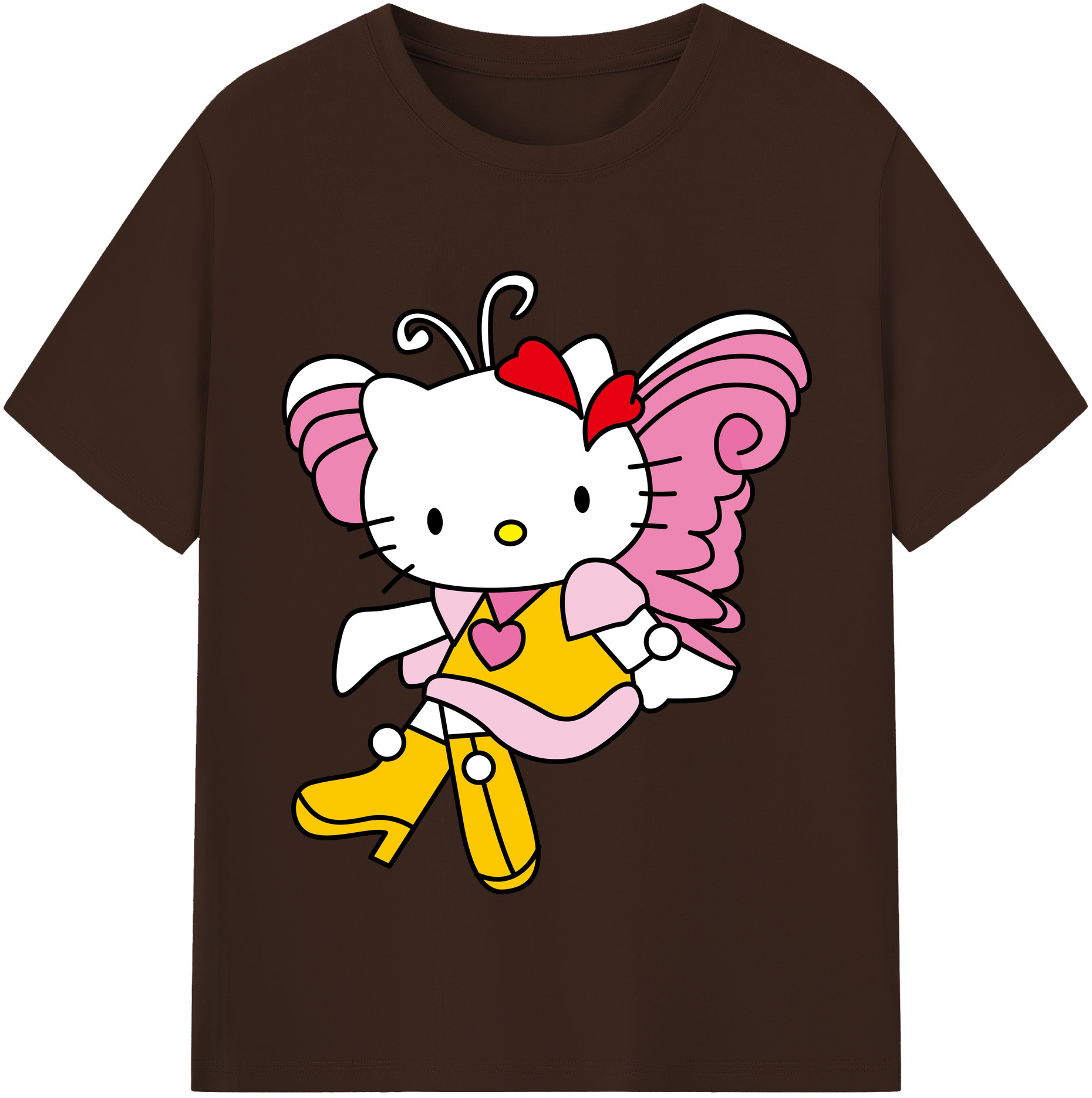 （画像用） Hello Kitty ハローキティ 綿100％半袖Tシャツ（フロントプリント）