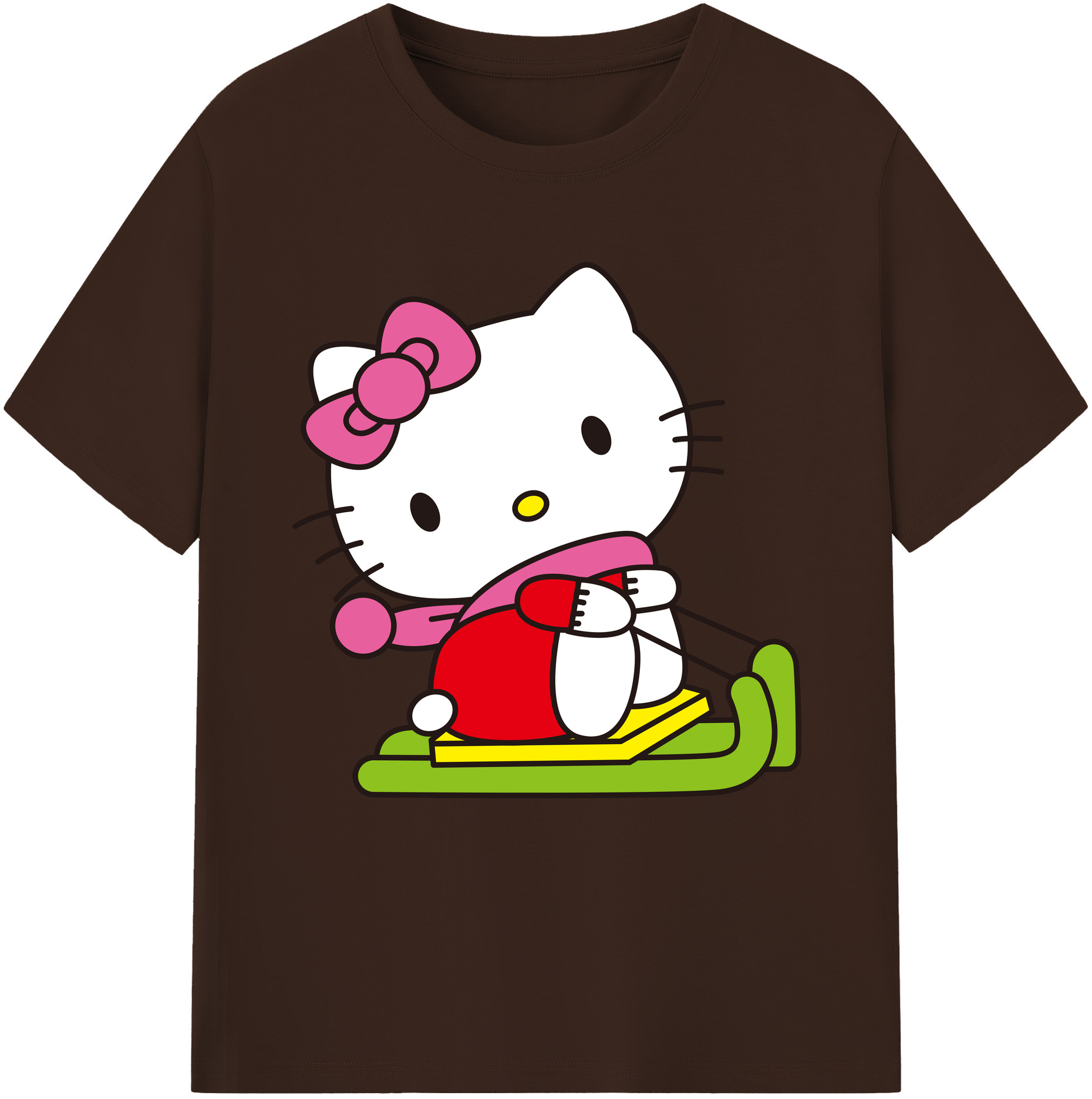 （画像用） Hello Kitty ハローキティ 綿100％半袖Tシャツ（フロントプリント）