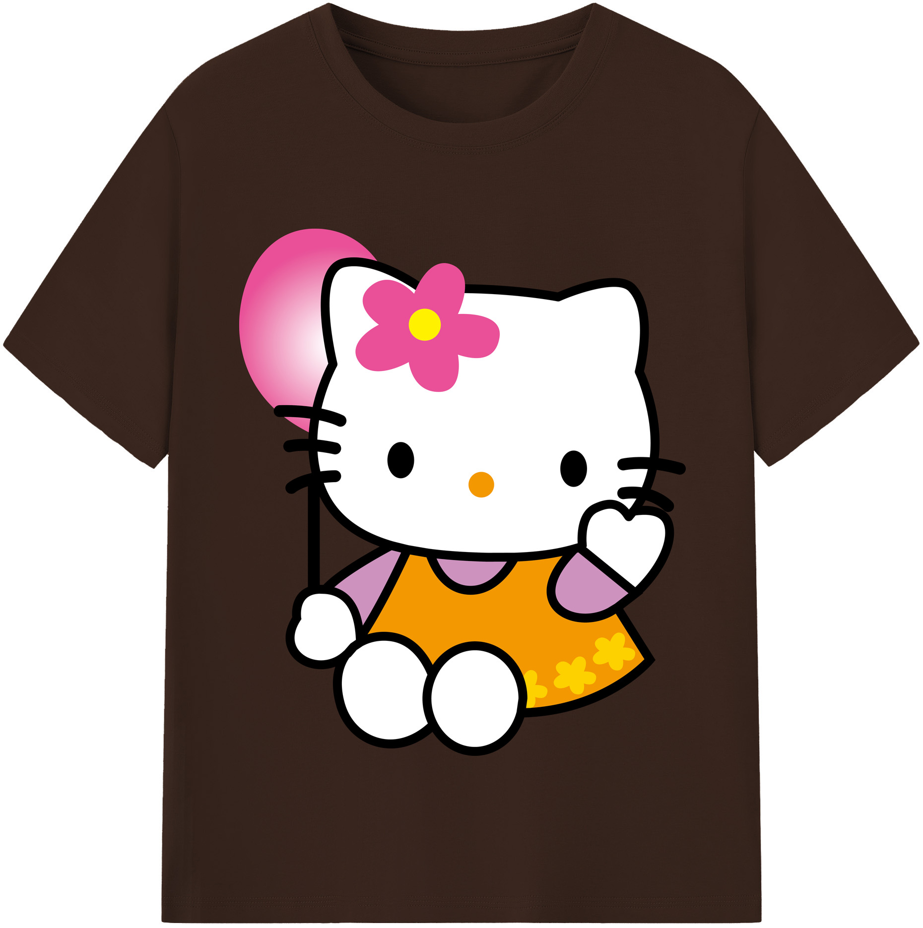 （画像用） Hello Kitty ハローキティ 綿100％半袖Tシャツ（フロントプリント）