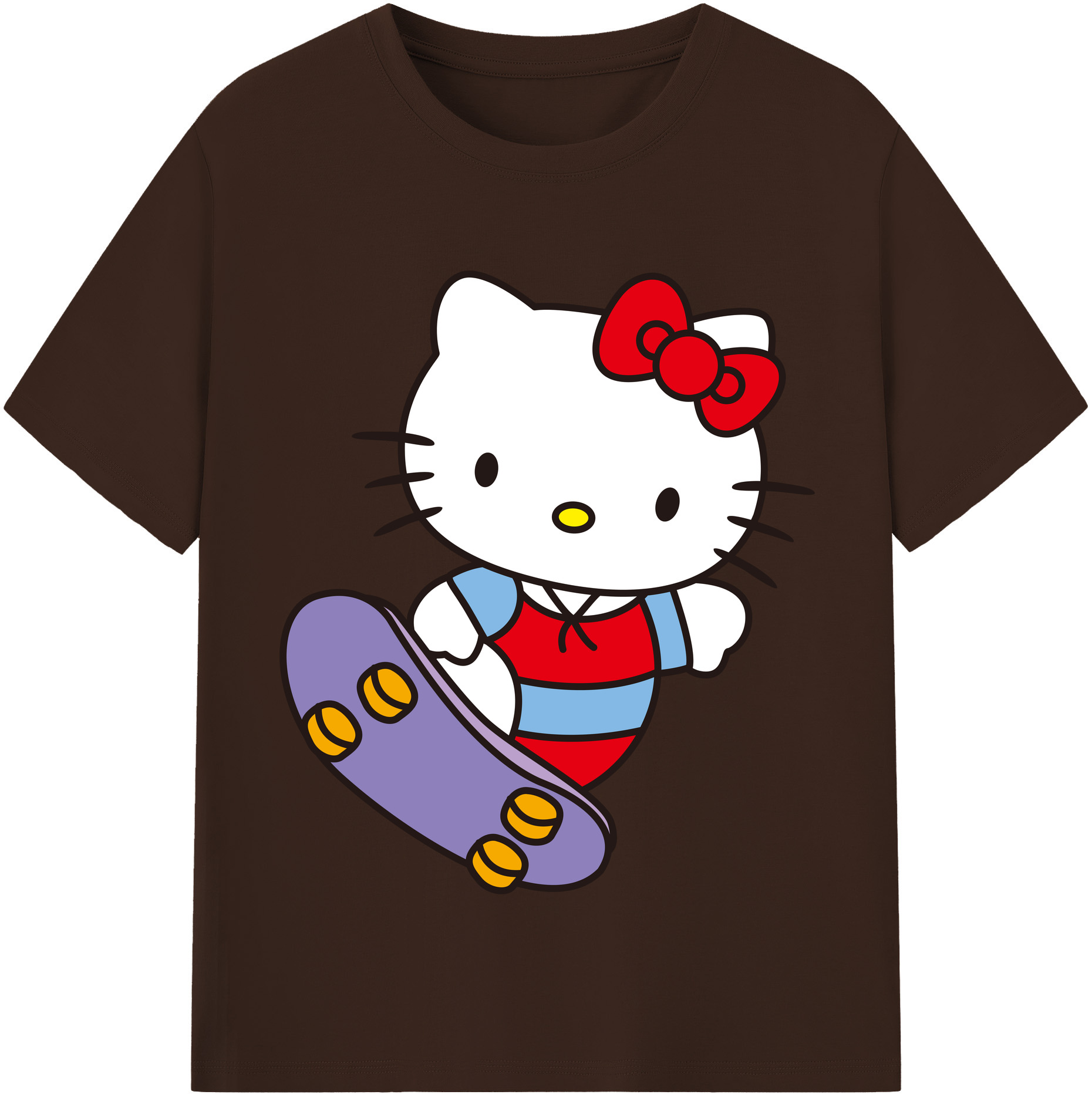 （画像用） Hello Kitty ハローキティ 綿100％半袖Tシャツ（フロントプリント）