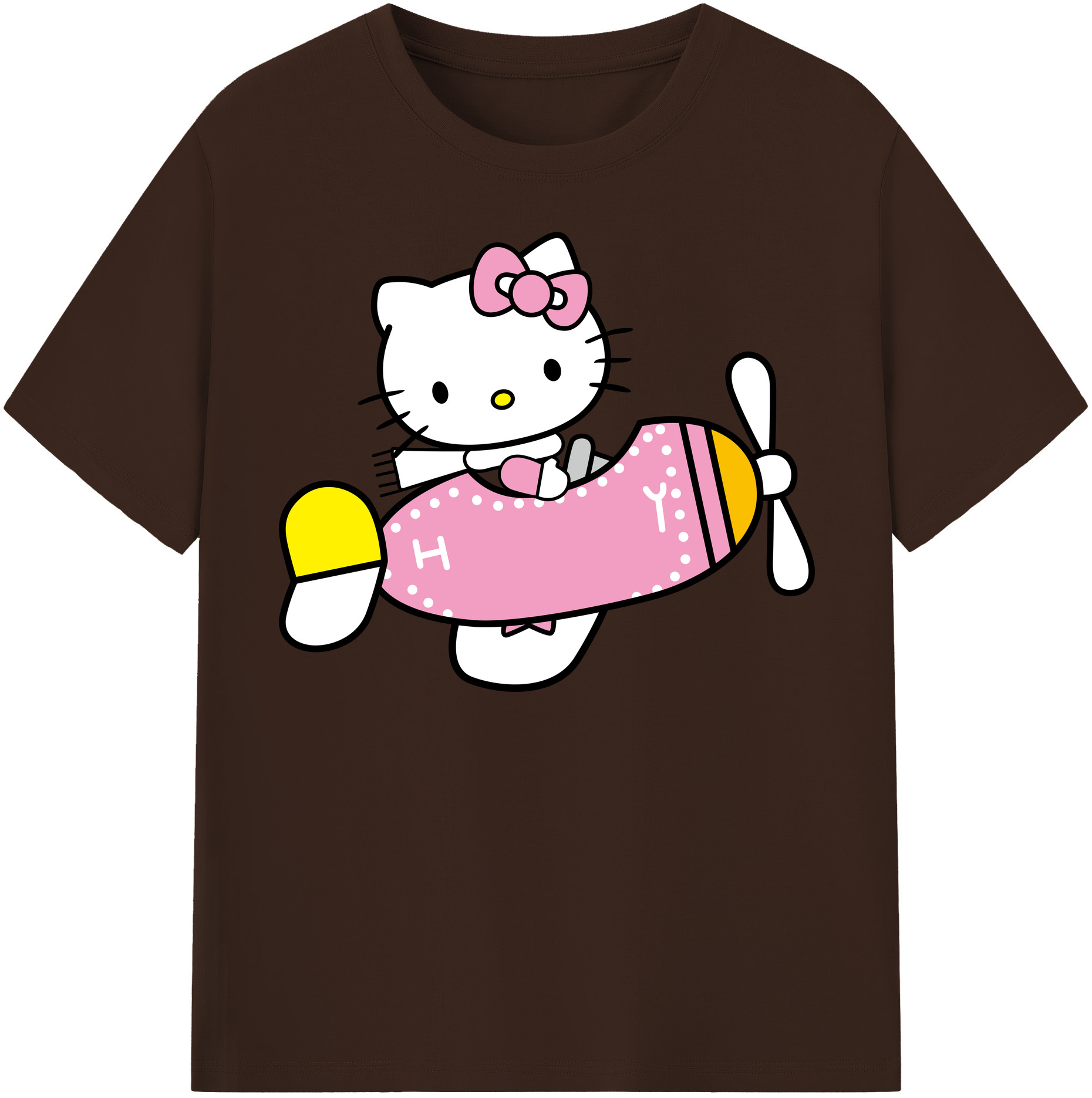 （画像用） Hello Kitty ハローキティ 綿100％半袖Tシャツ（フロントプリント）