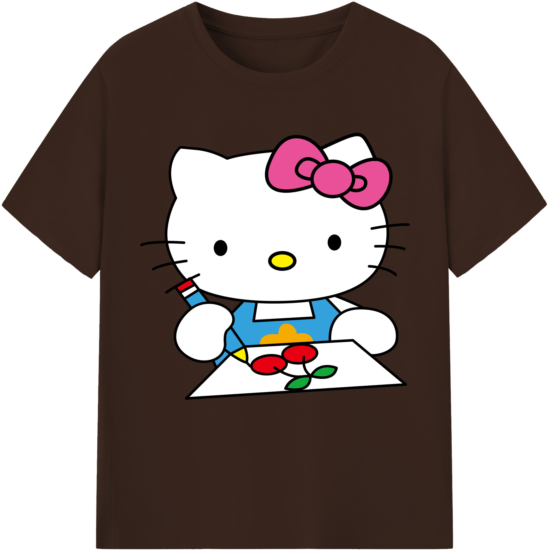 （画像用） Hello Kitty ハローキティ 綿100％半袖Tシャツ（フロントプリント）