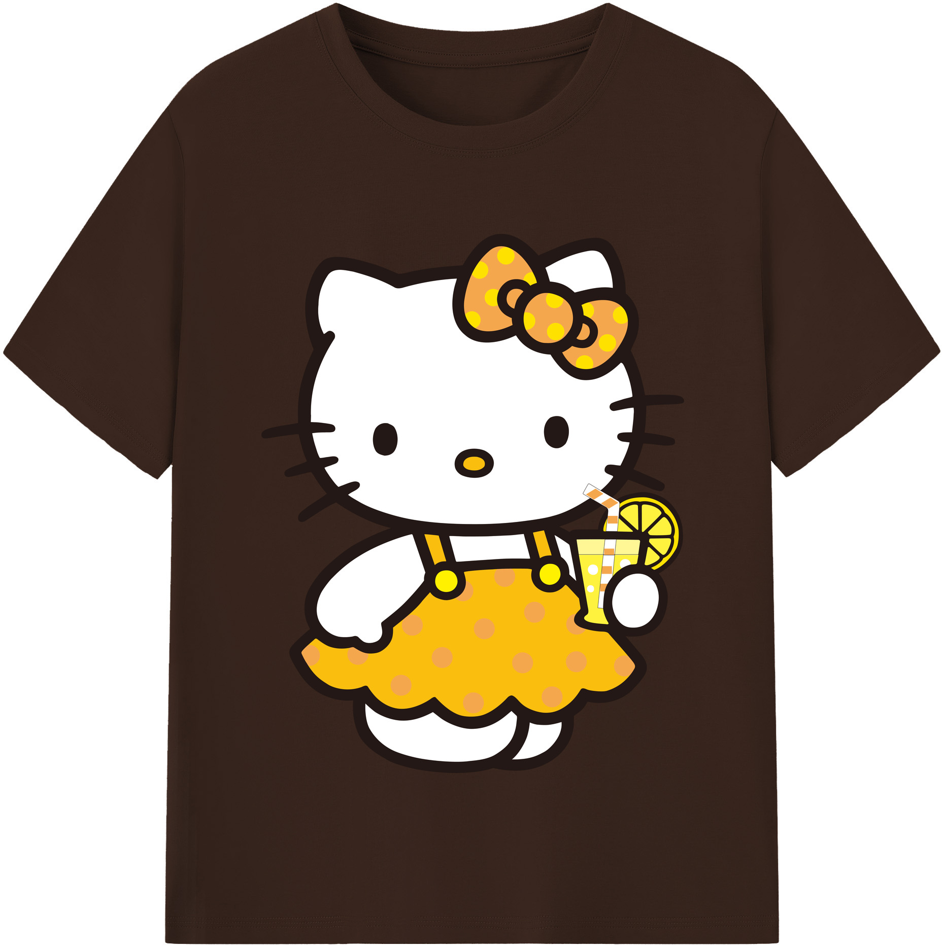 （画像用） Hello Kitty ハローキティ 綿100％半袖Tシャツ（フロントプリント）