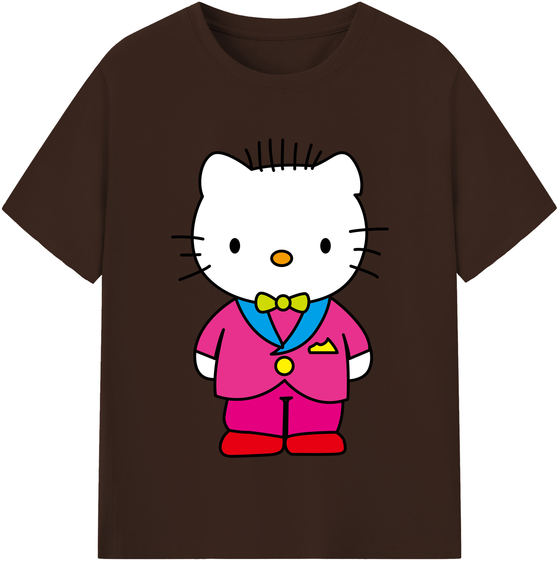 （画像用） Hello Kitty ハローキティ 綿100％半袖Tシャツ（フロントプリント）