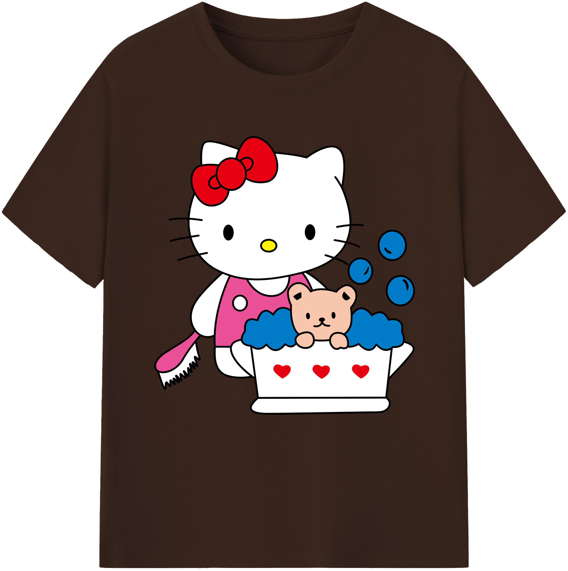 （画像用） Hello Kitty ハローキティ 綿100％半袖Tシャツ（フロントプリント）