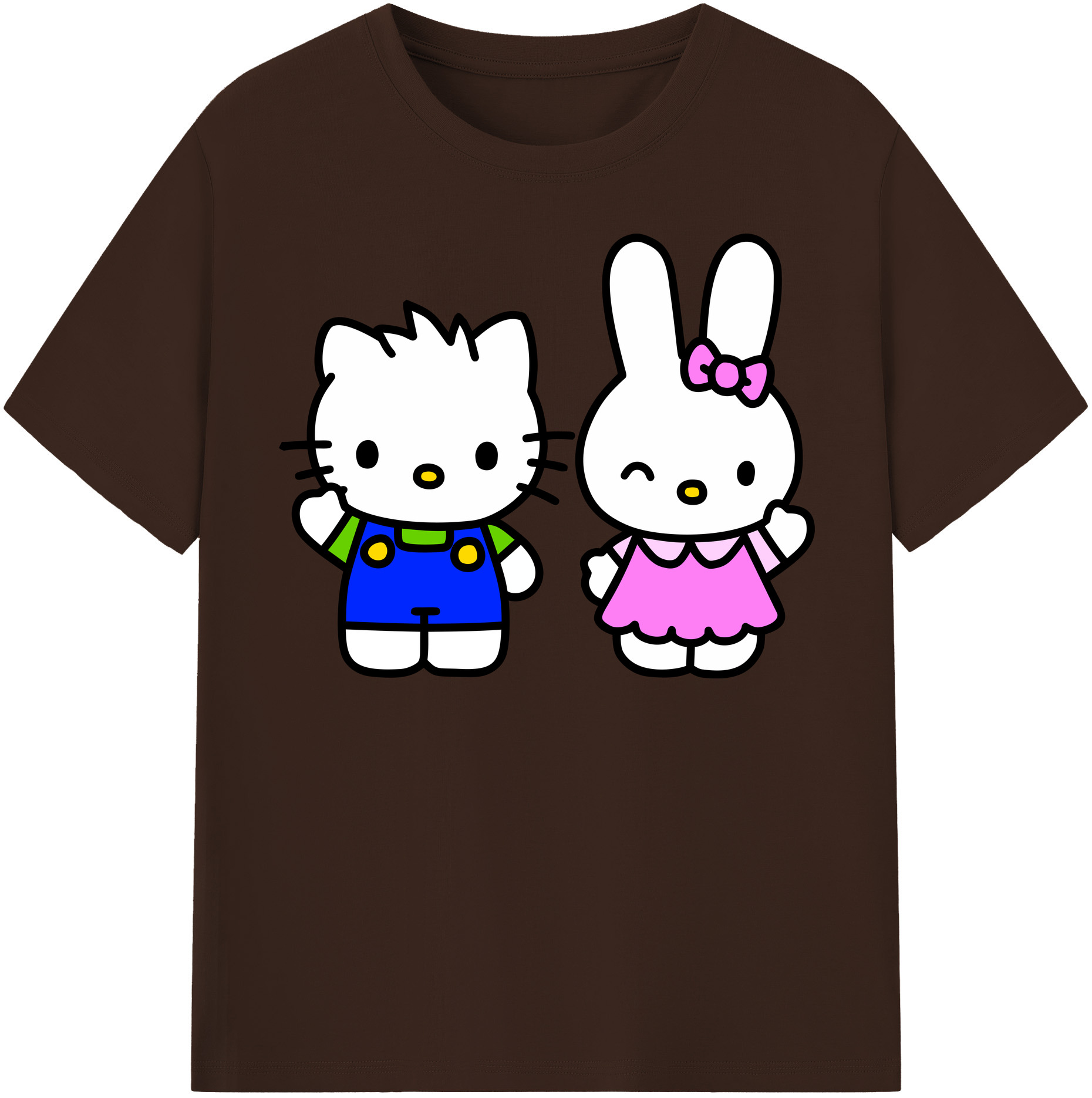 （画像用） Hello Kitty ハローキティ 綿100％半袖Tシャツ（フロントプリント）
