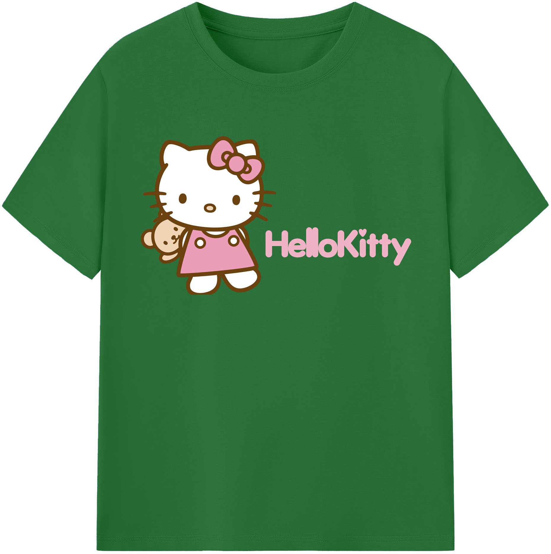 （画像用） Hello Kitty ハローキティ 綿100％半袖Tシャツ（フロントプリント）