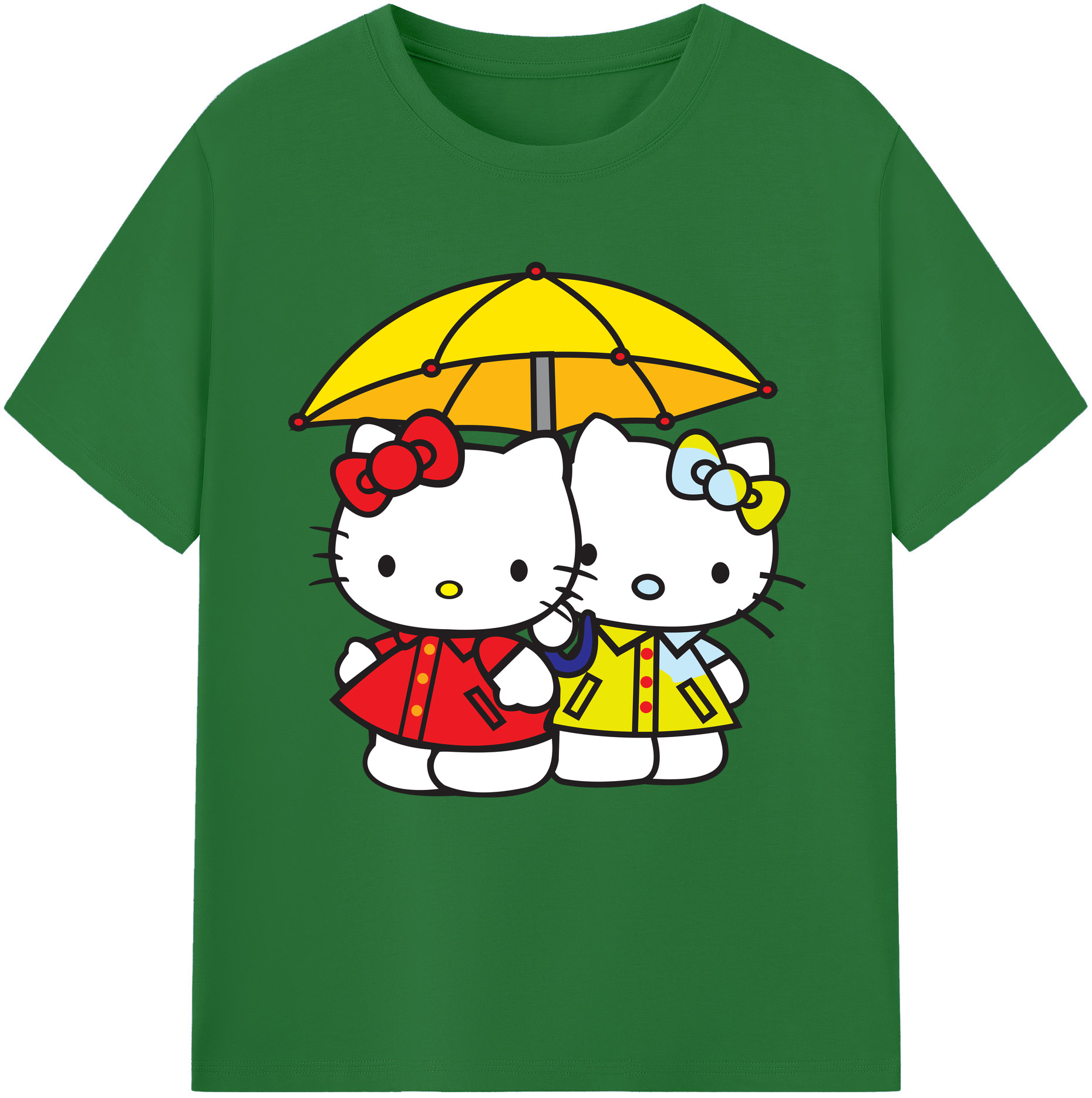 （画像用） Hello Kitty ハローキティ 綿100％半袖Tシャツ（フロントプリント）